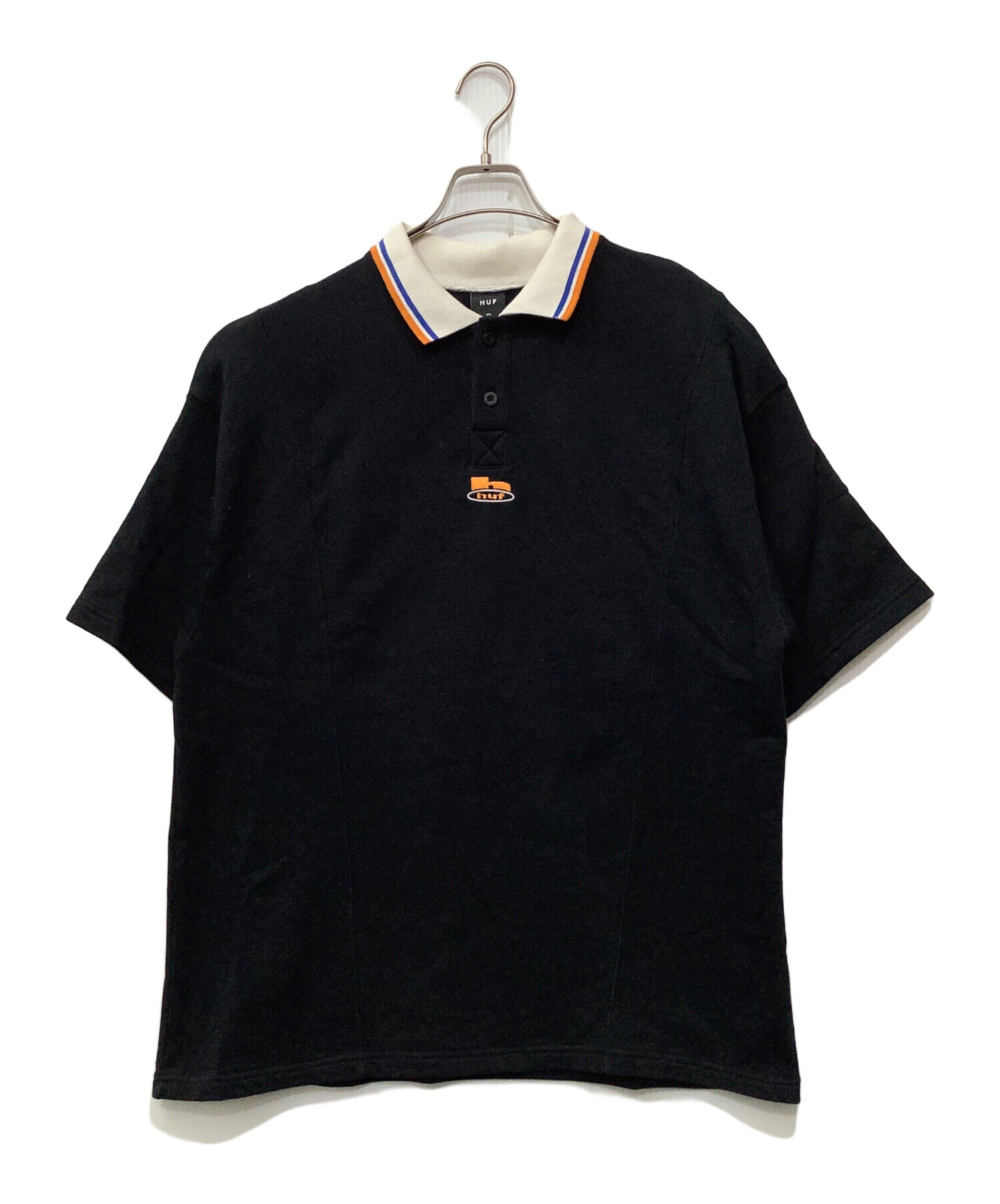 中古・古着通販】HUF (ハフ) ポロスウェット ブラック サイズ:XL 
