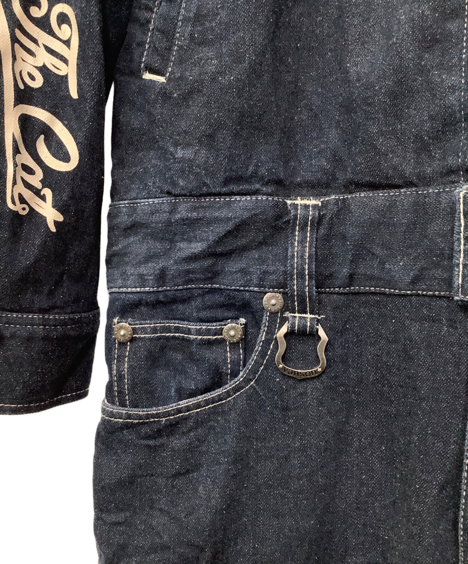 中古・古着通販】VANSON (バンソン) つなぎ ネイビー サイズ:FREE