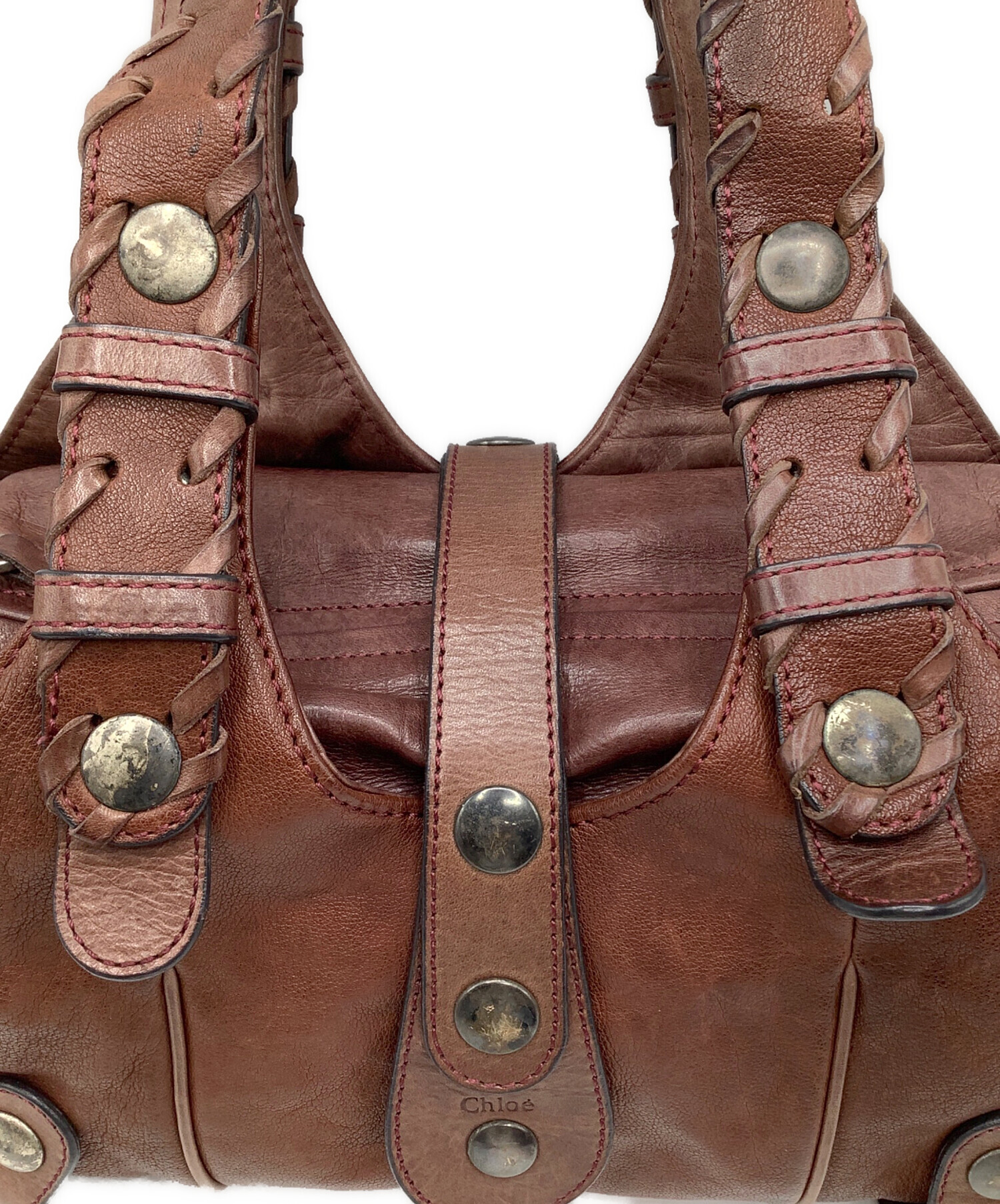 Chloe クロエハンドバッグpython ブラウン