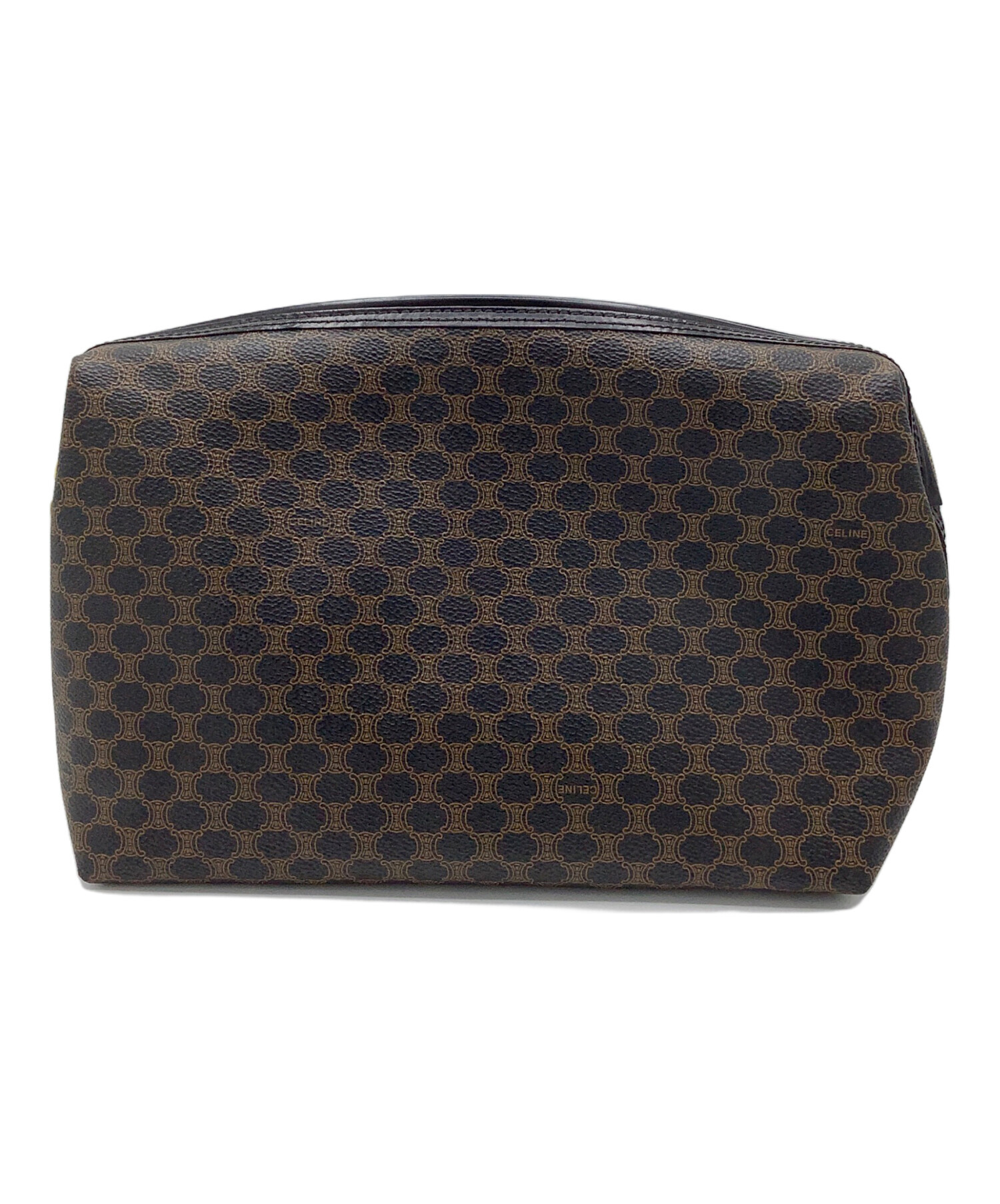 中古・古着通販】CELINE (セリーヌ) マカダム バニティポーチ ブラック 
