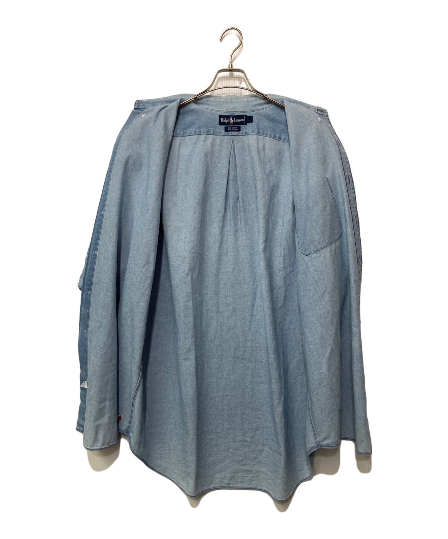 中古・古着通販】RALPH LAUREN (ラルフローレン) 半袖デニムシャツ 