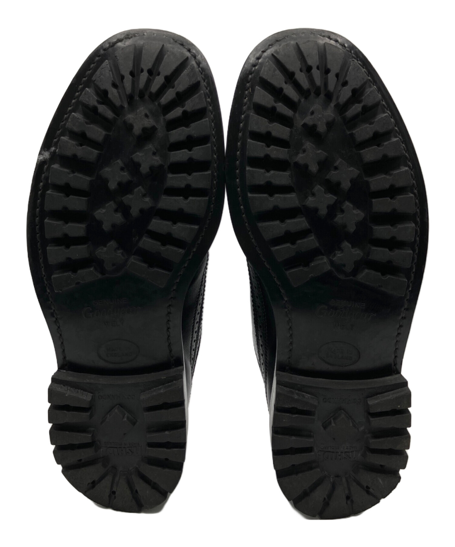 未使用　サンダース　ウイングチップ　グレインレザー　ブラック　8 ツリー付き 楽天市場】【中古】サンダース SANDERS ウイングチップ ドレスシューズ