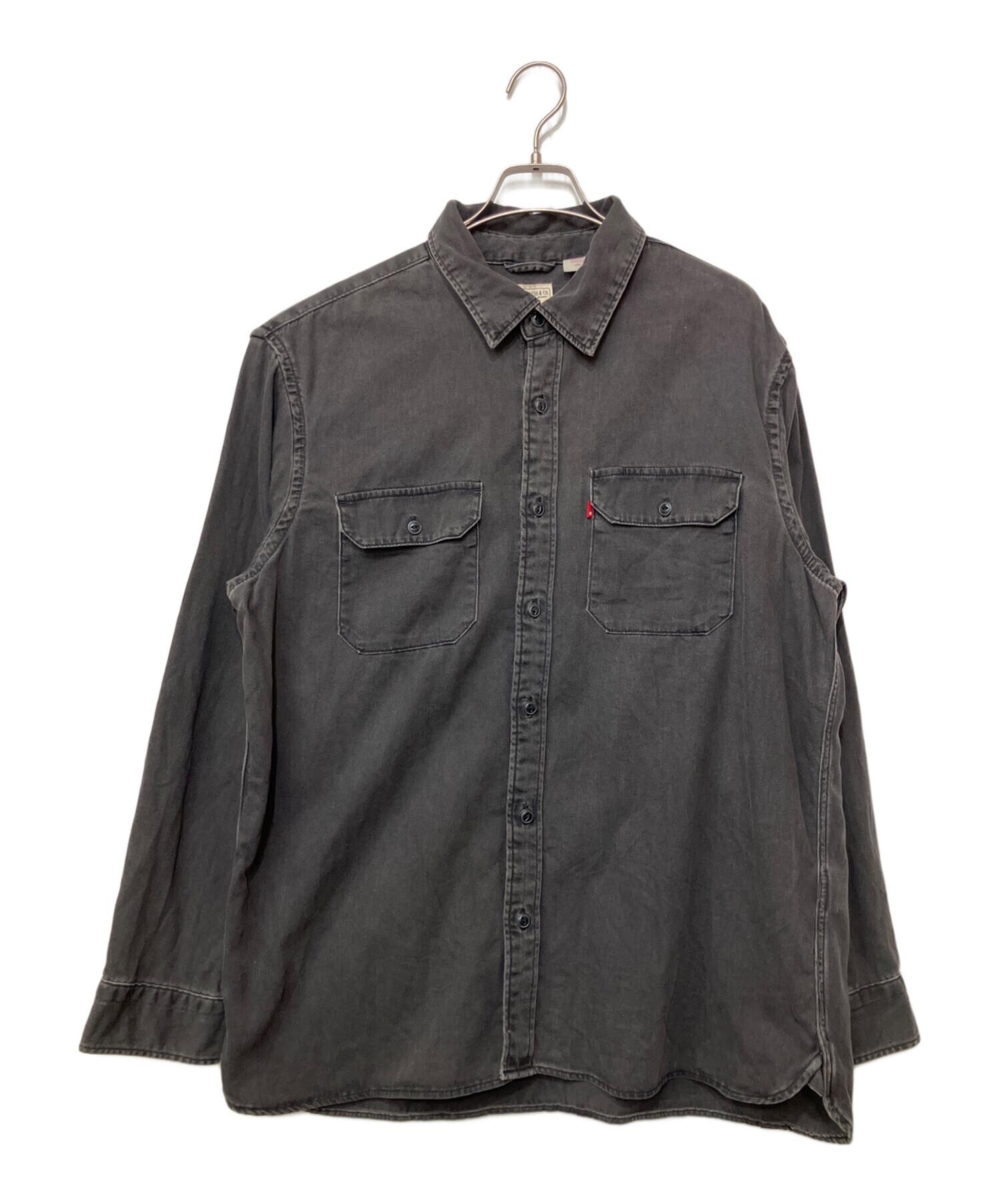 中古・古着通販】LEVI'S (リーバイス) デニムシャツ ブラック サイズ:L