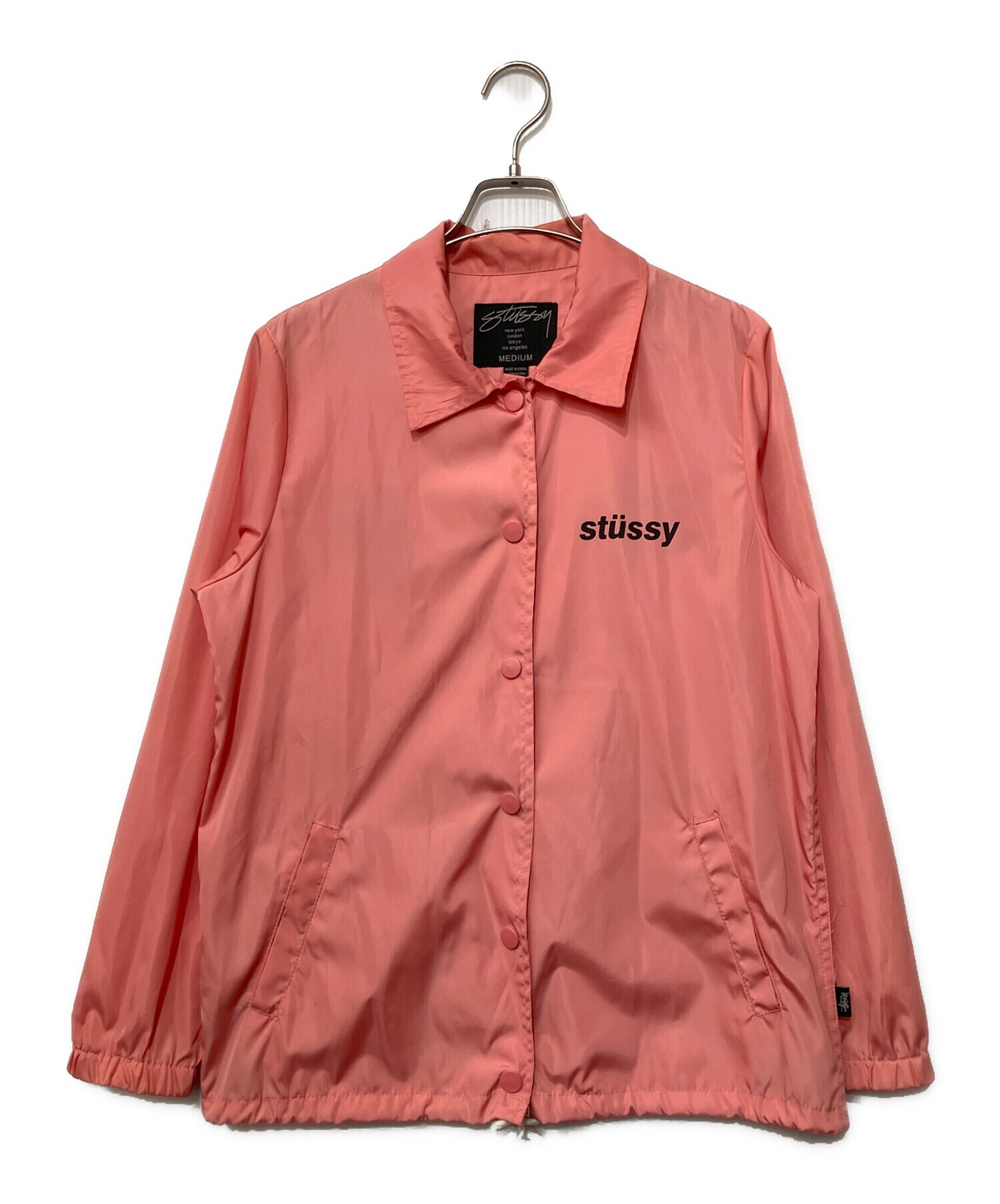 stüssy ピンク ジャンパー コーチジャケット 中古・古着通販】stussy (ステューシー) コーチジャケット ピンク
