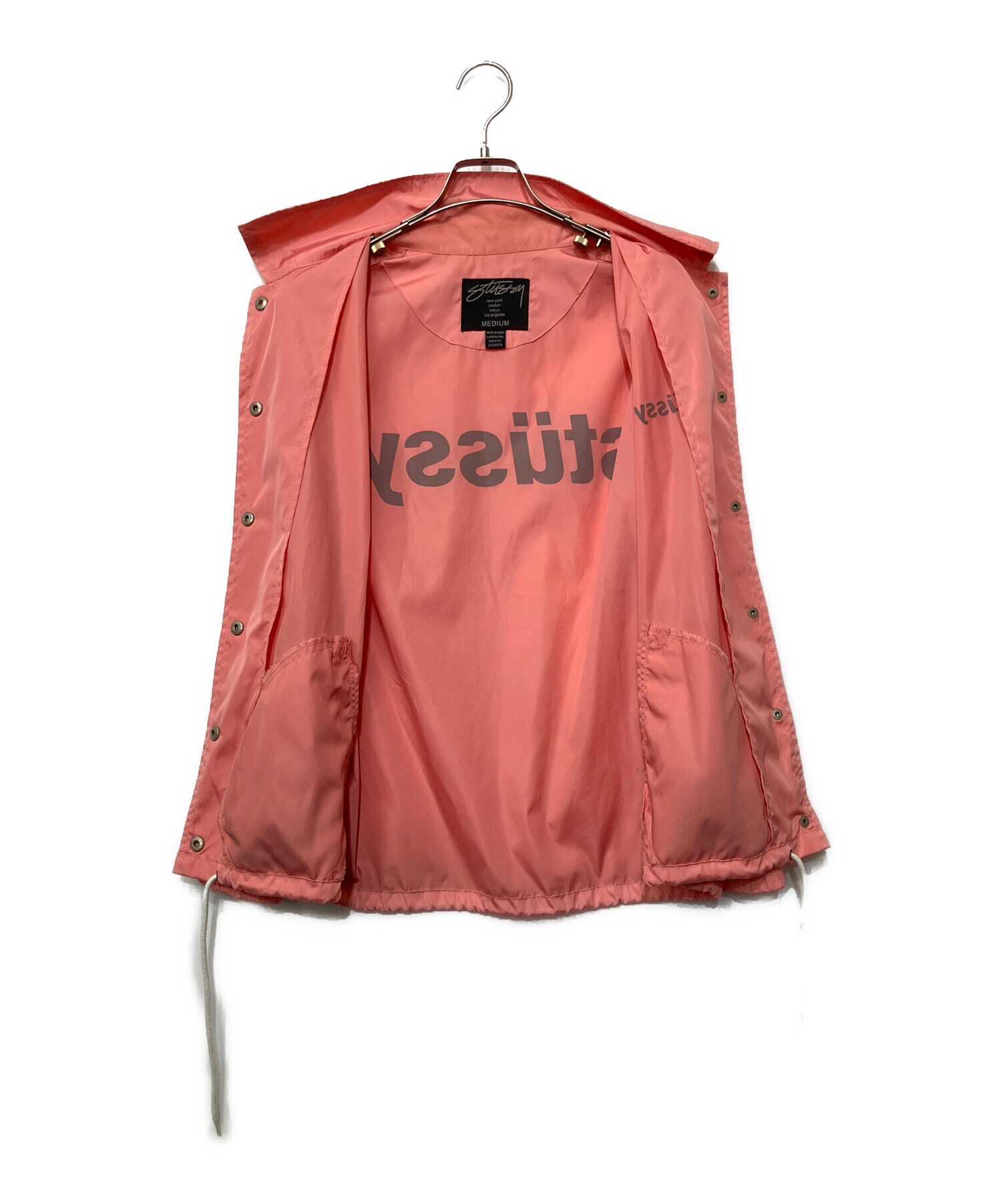 中古・古着通販】stussy (ステューシー) コーチジャケット ピンク