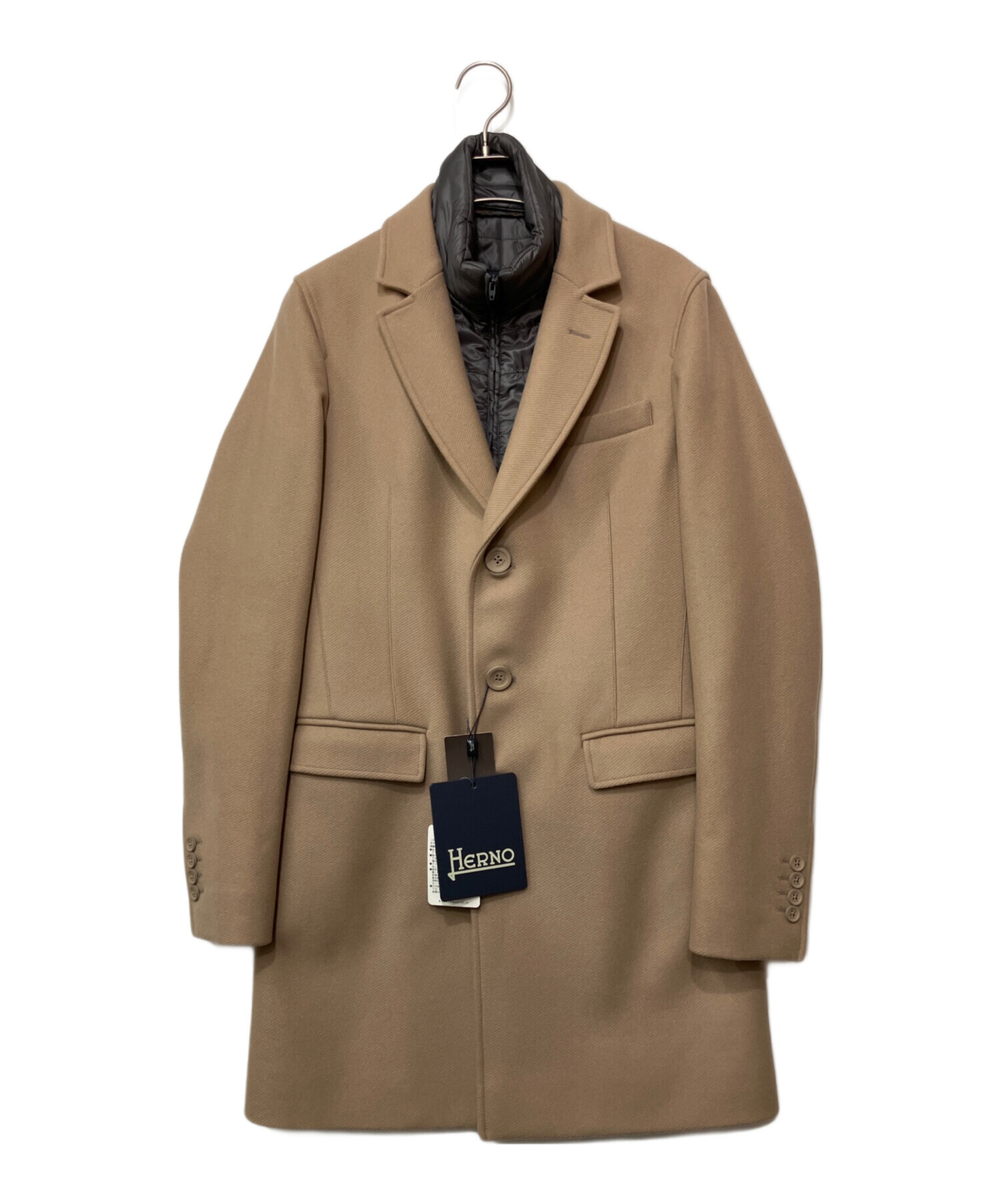 中古・古着通販】HERNO (ヘルノ) チェスターコート ベージュ サイズ:42