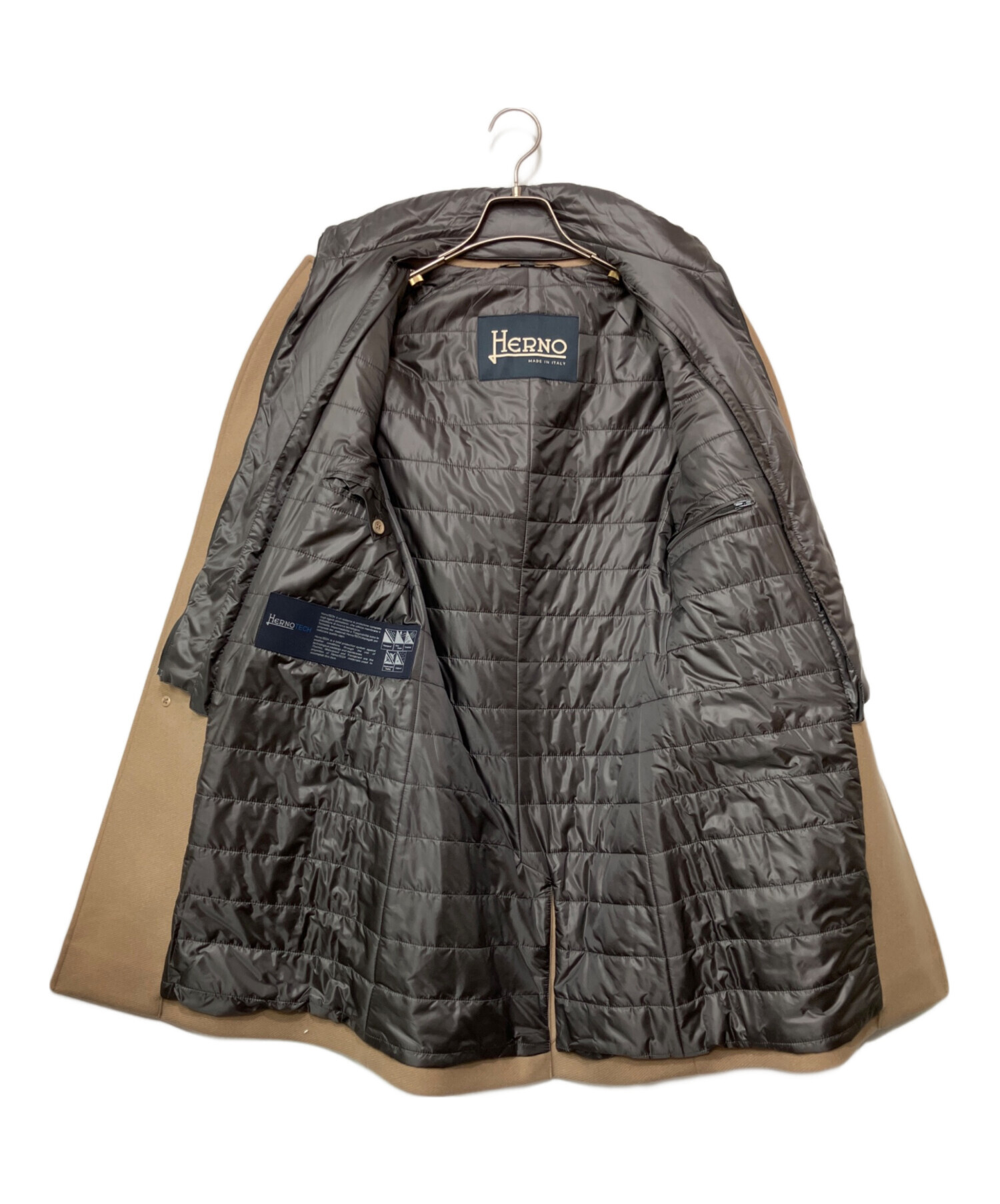 中古・古着通販】HERNO (ヘルノ) チェスターコート ベージュ サイズ:42