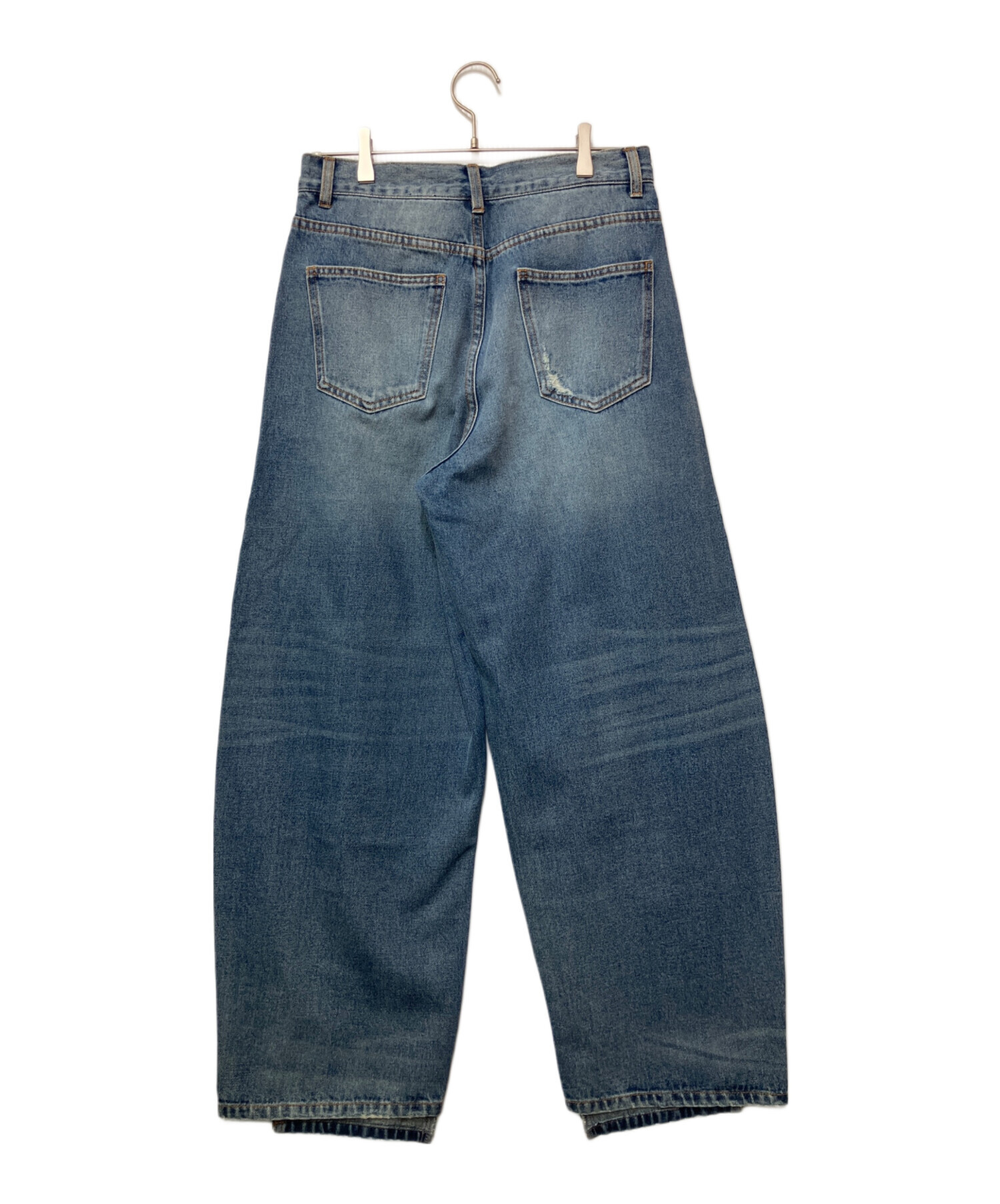 中古・古着通販】YENN (イエン) カーブ シーム デニムパンツ ブルー