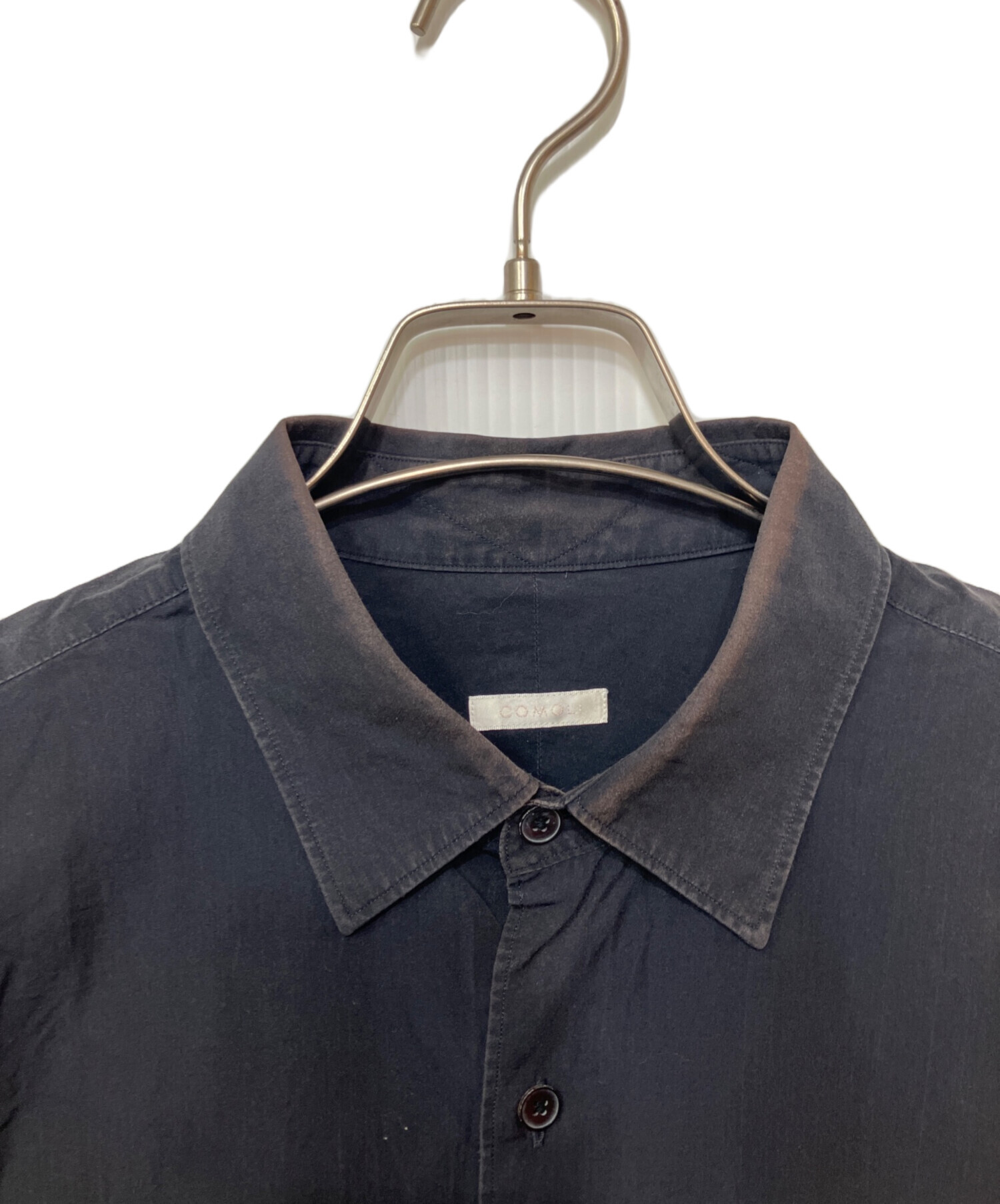 中古・古着通販】COMOLI (コモリ) 長袖シャツ ネイビー サイズ:2