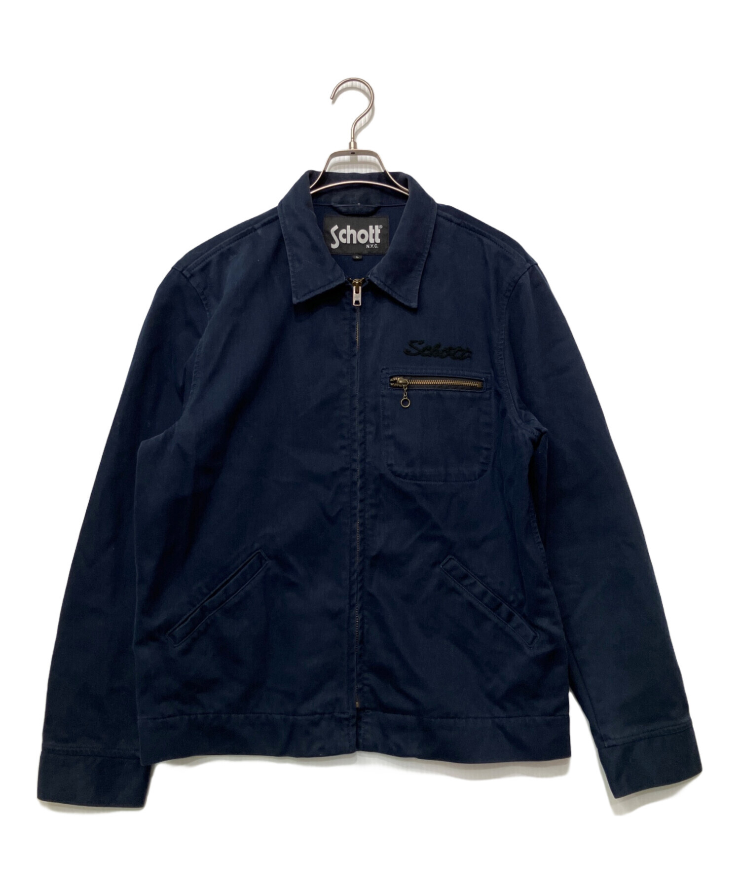 中古・古着通販】Schott (ショット) ワークジャケット ネイビー サイズ 