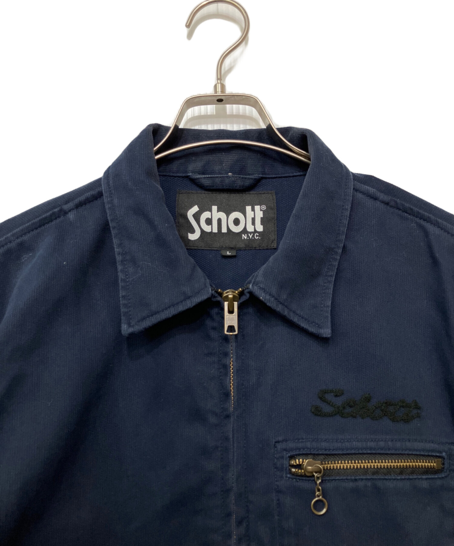 中古・古着通販】Schott (ショット) ワークジャケット ネイビー サイズ 