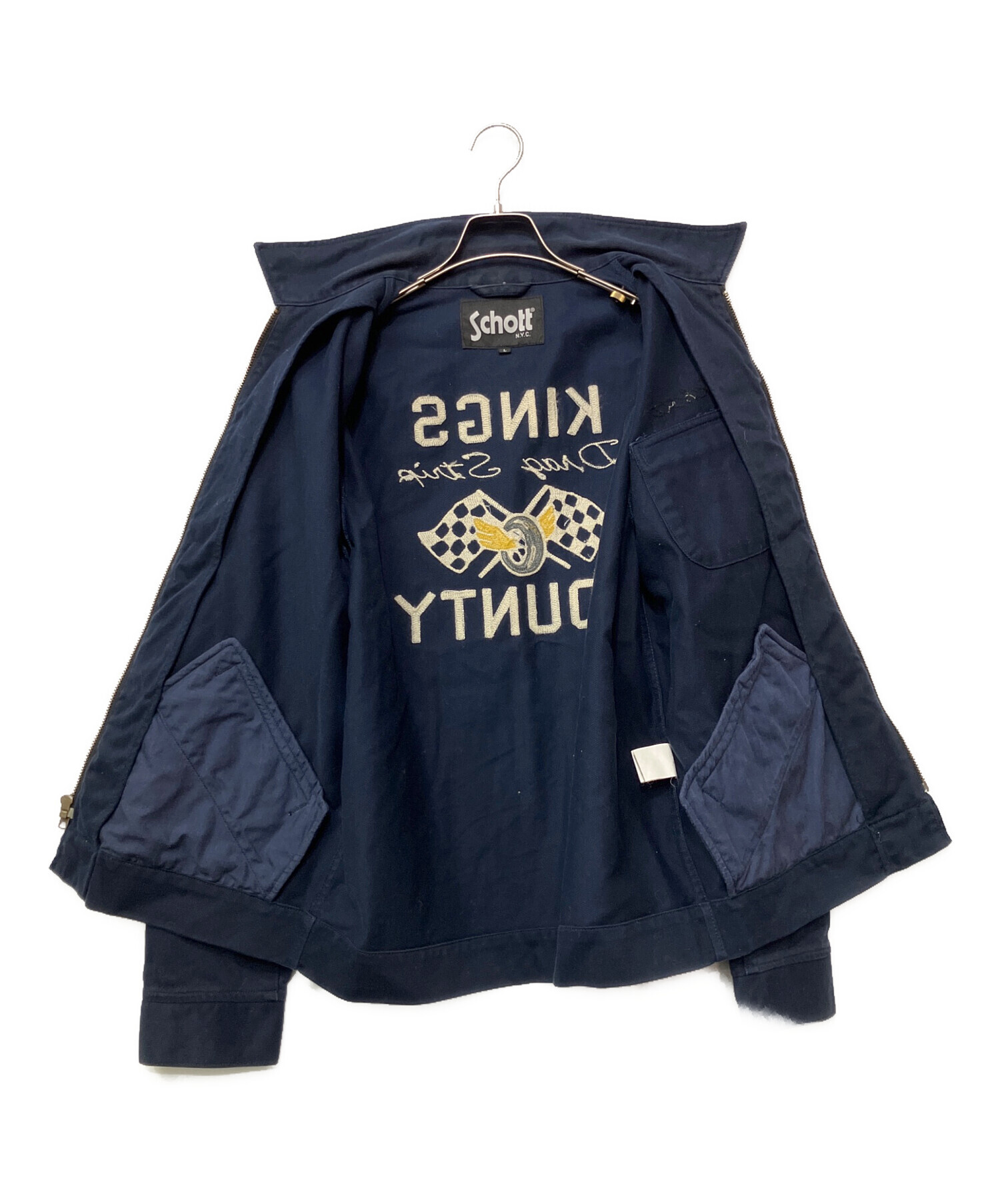 中古・古着通販】Schott (ショット) ワークジャケット ネイビー サイズ 
