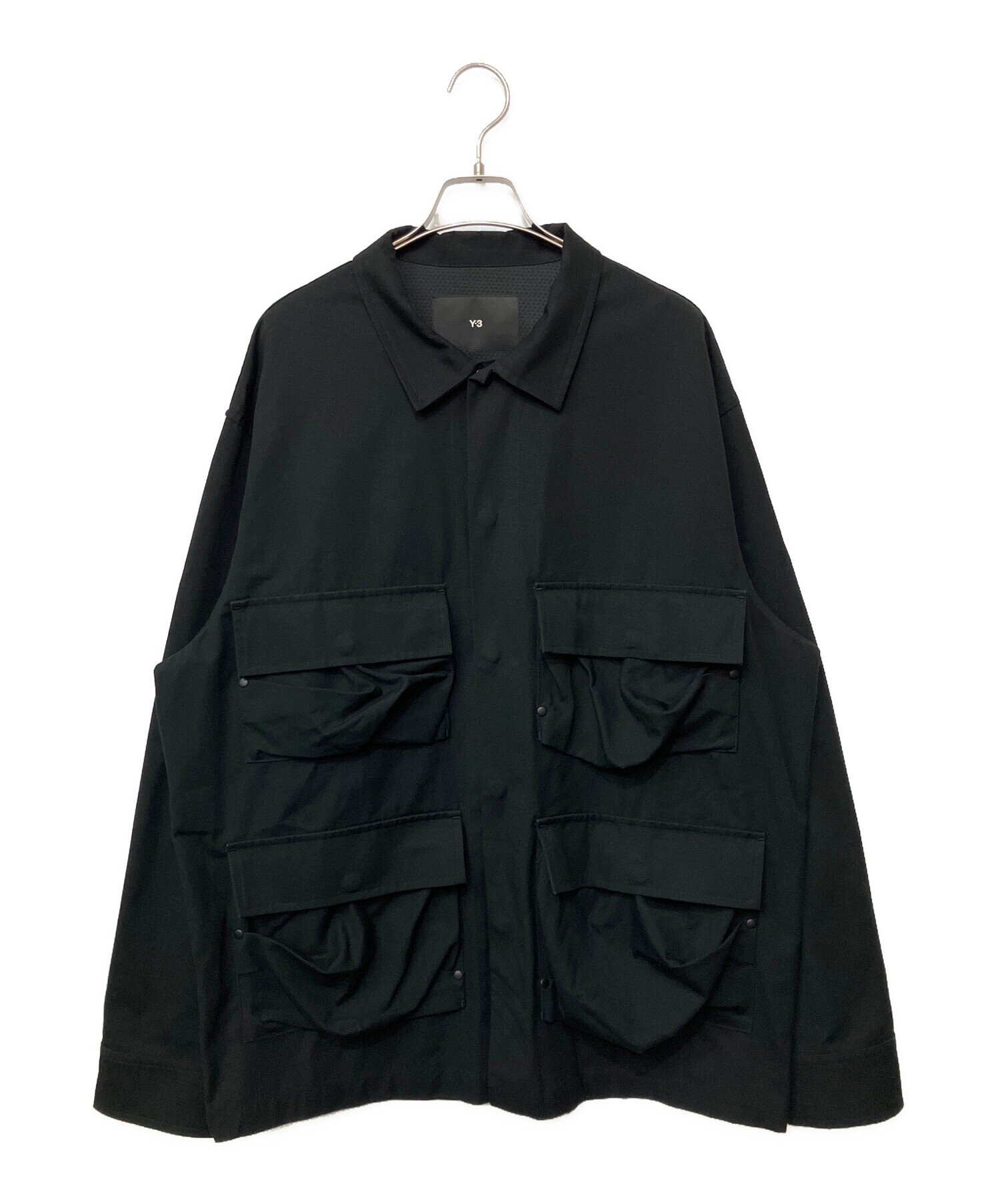 中古・古着通販】Y-3 (ワイスリー) シャツジャケット ブラック サイズ 