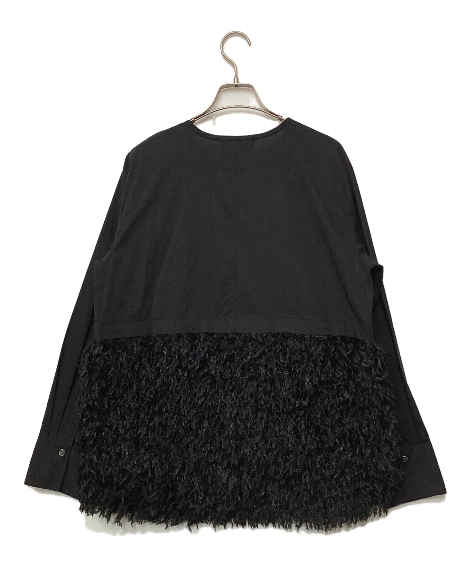 中古・古着通販】chignon (シニヨン) フェザーフリンジ切替シャツ 