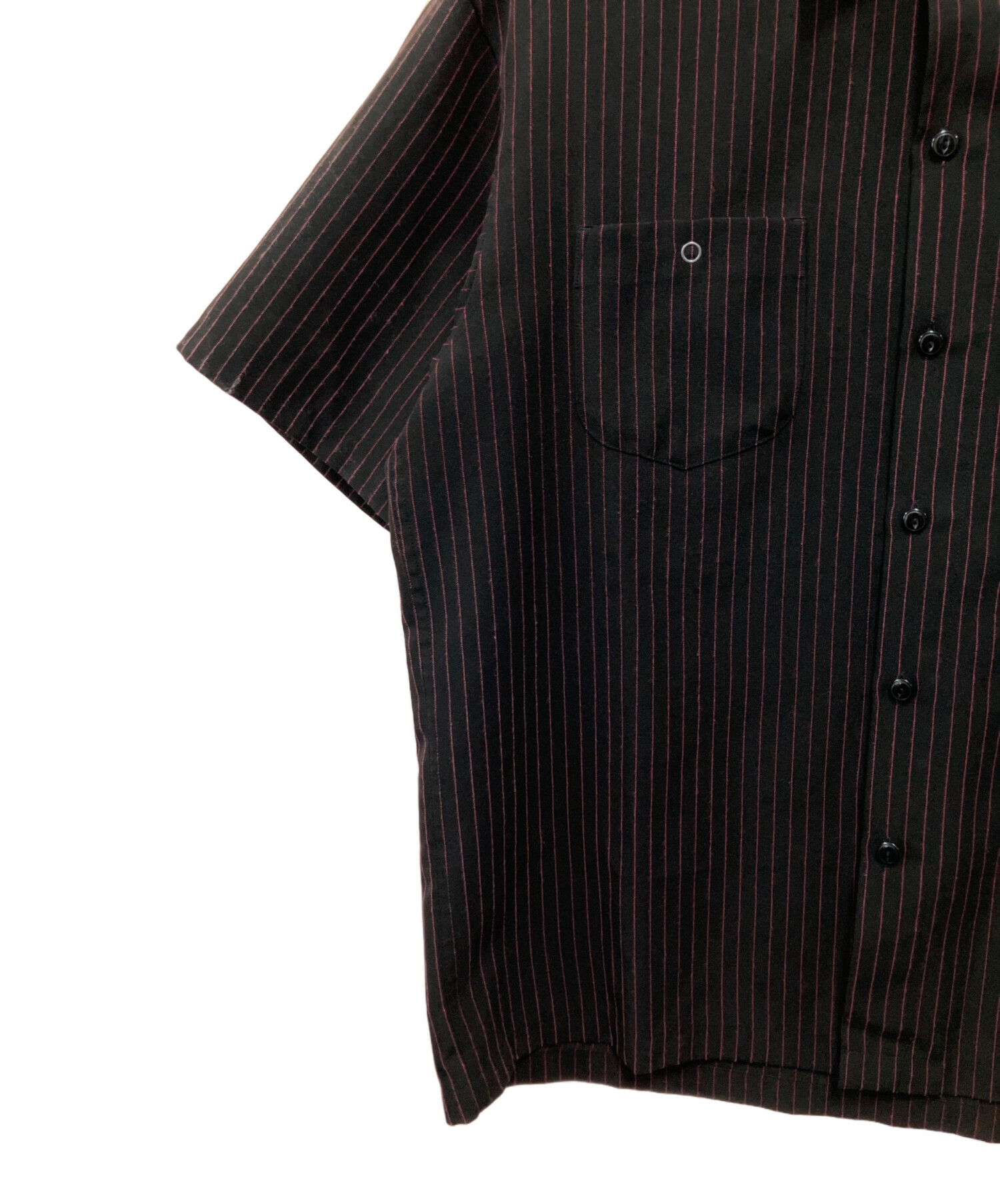中古・古着通販】Schott (ショット) 半袖シャツ ブラック×レッド
