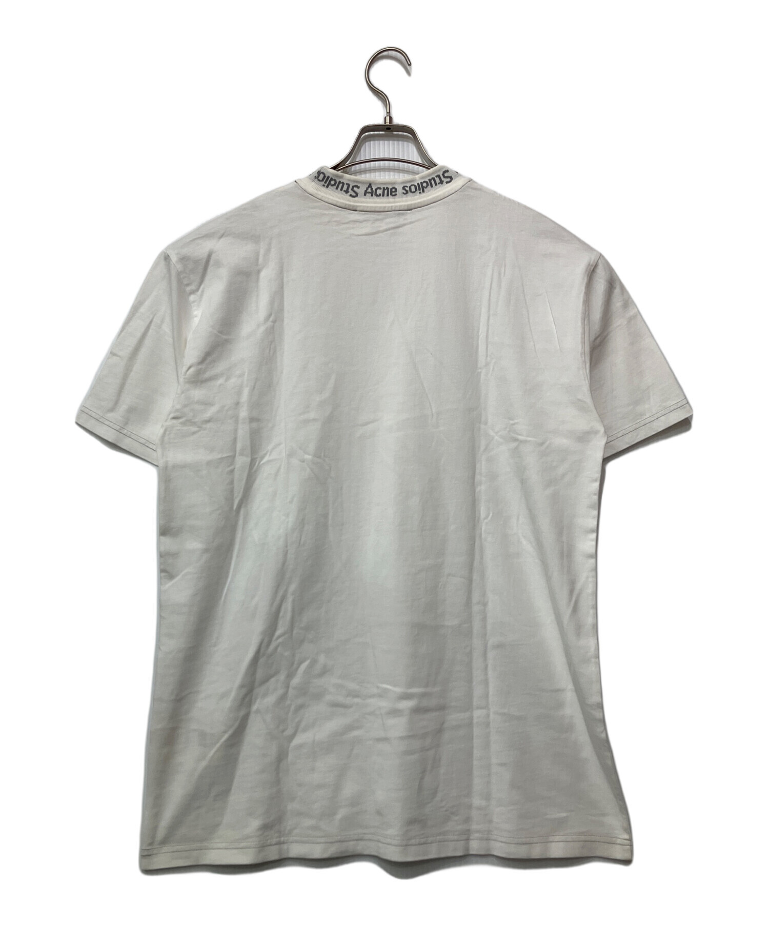 ACNE Tシャツ ホワイト アクネ アクネストゥディオズ Tシャツ ロゴ 