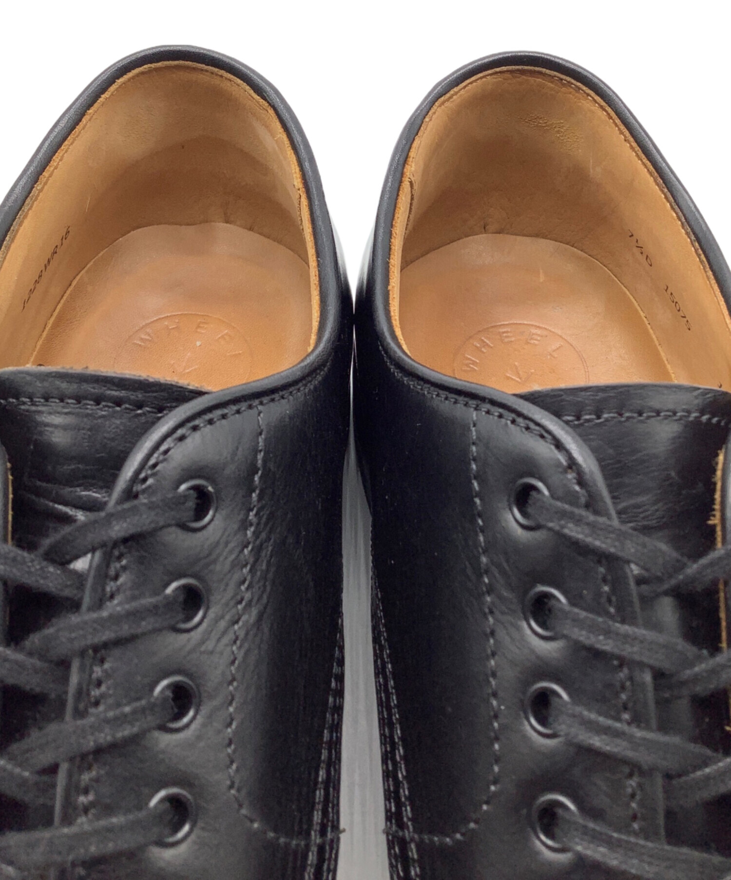 【美品】WHEEL ROBE 15075BLACK9 1/2D　ウィールローブ WHEEL ROBE ＃15075 プレーントゥ ブラック | LEATHER STYLE