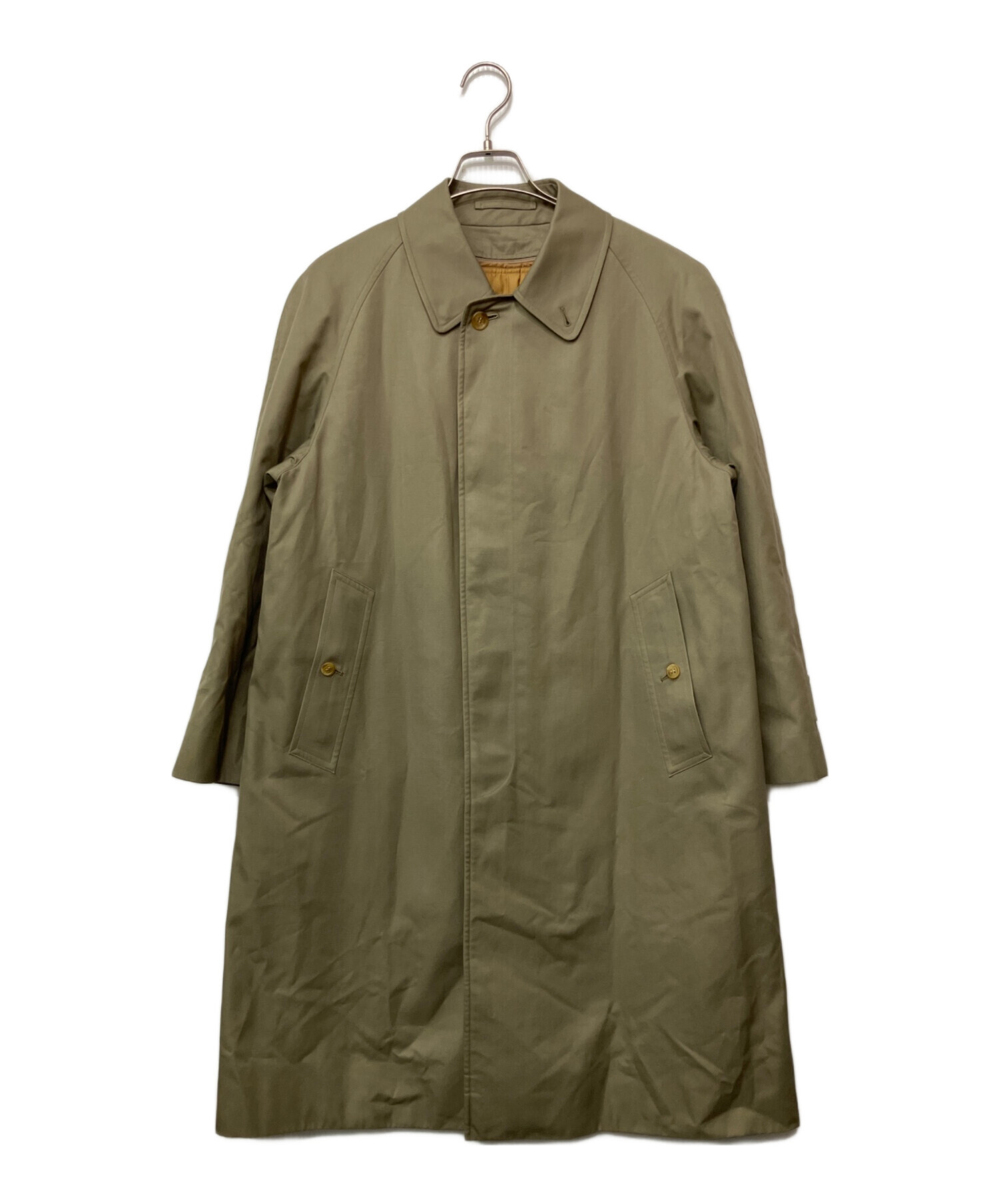 美品！バーバリー　2way ステンカラーコート 中古・古着通販】BURBERRY (バーバリー) ステンカラーコート カーキ