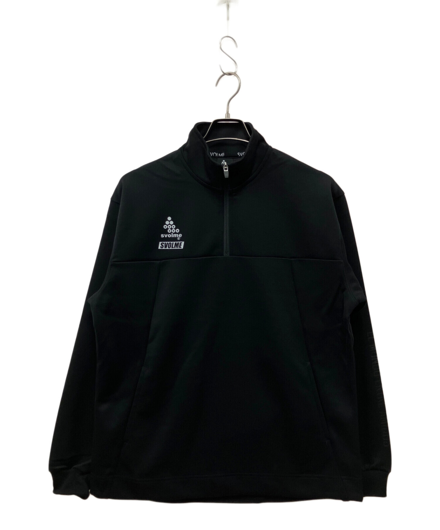 中古・古着通販】SVOLME (スボルメ) ハーフジップスウェット ブラック 