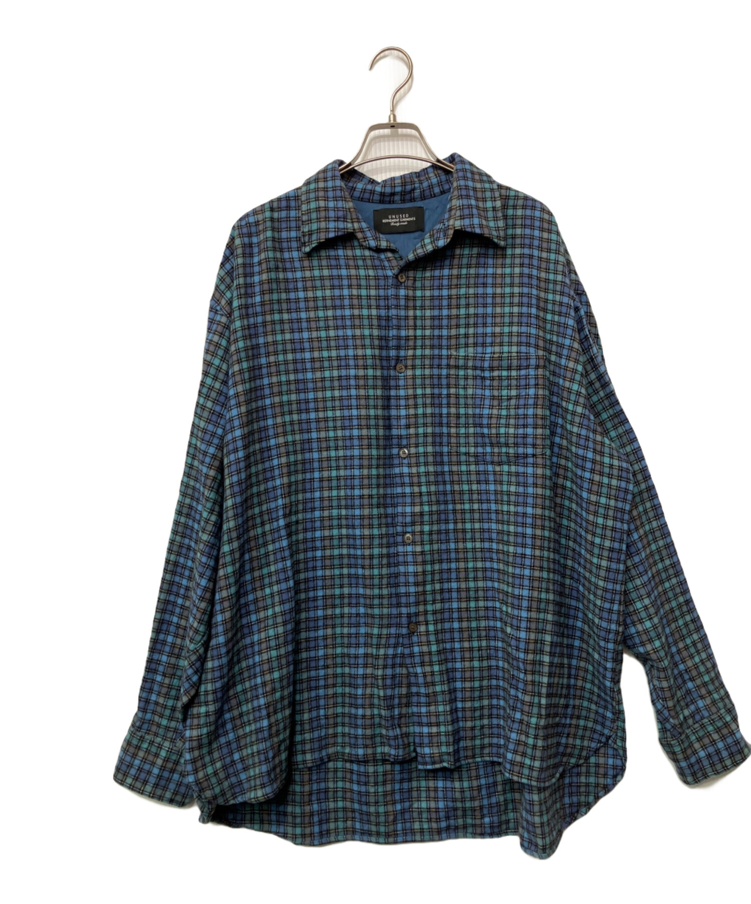 中古・古着通販】UNUSED (アンユーズド) 長袖シャツ ブルー サイズ:3 