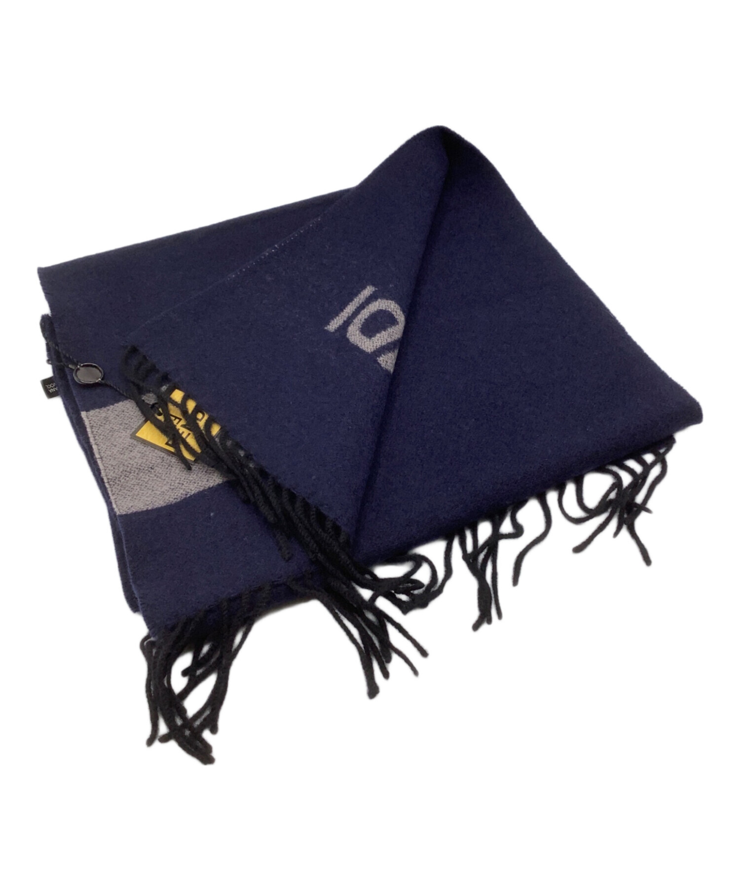 ク*タ様 FENDI マフラー 中古・古着通販】FENDI (フェンディ) マフラー ネイビー×グレー 未使用