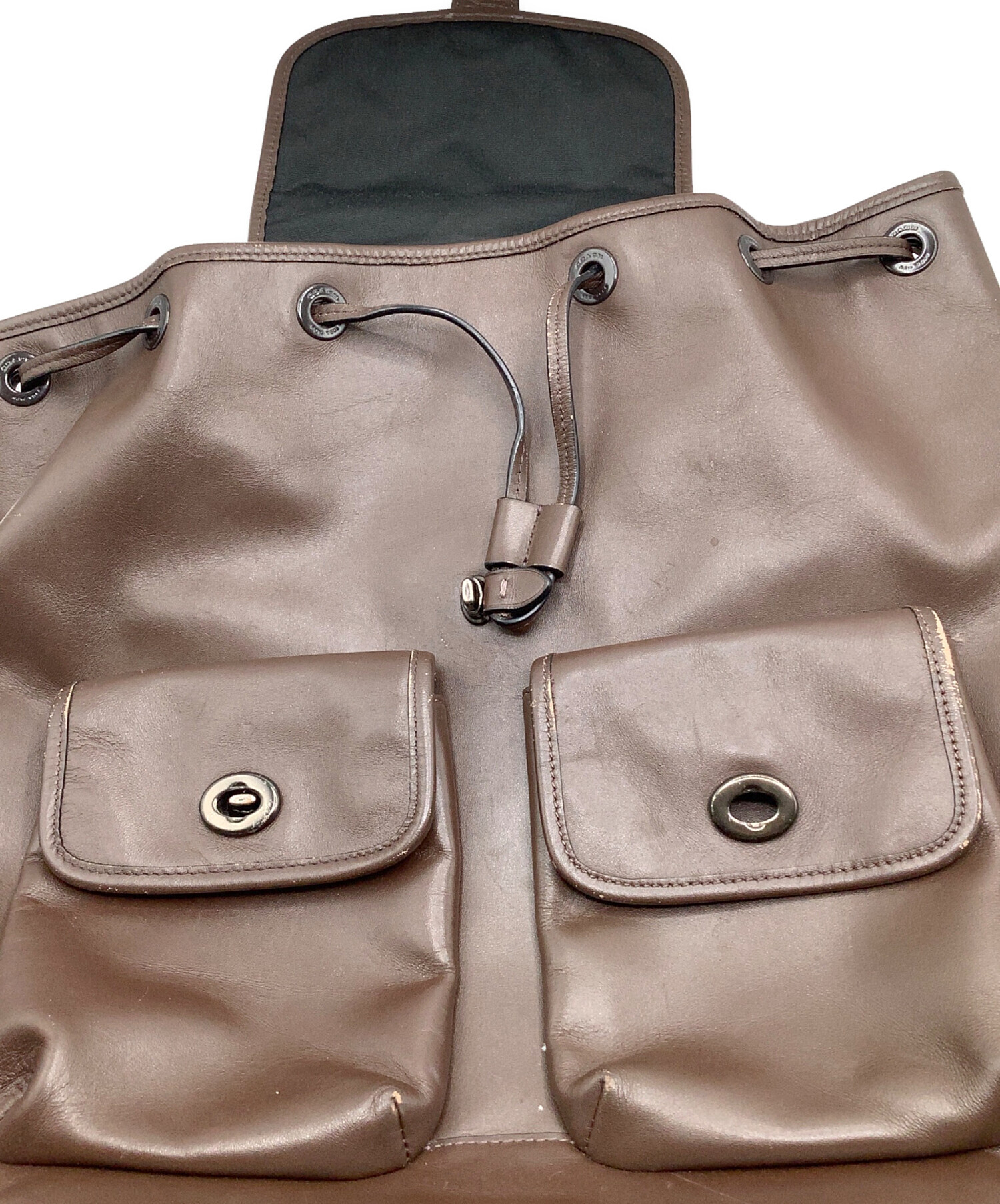 中古・古着通販】COACH (コーチ) ヘリテージバックパック ブラウン