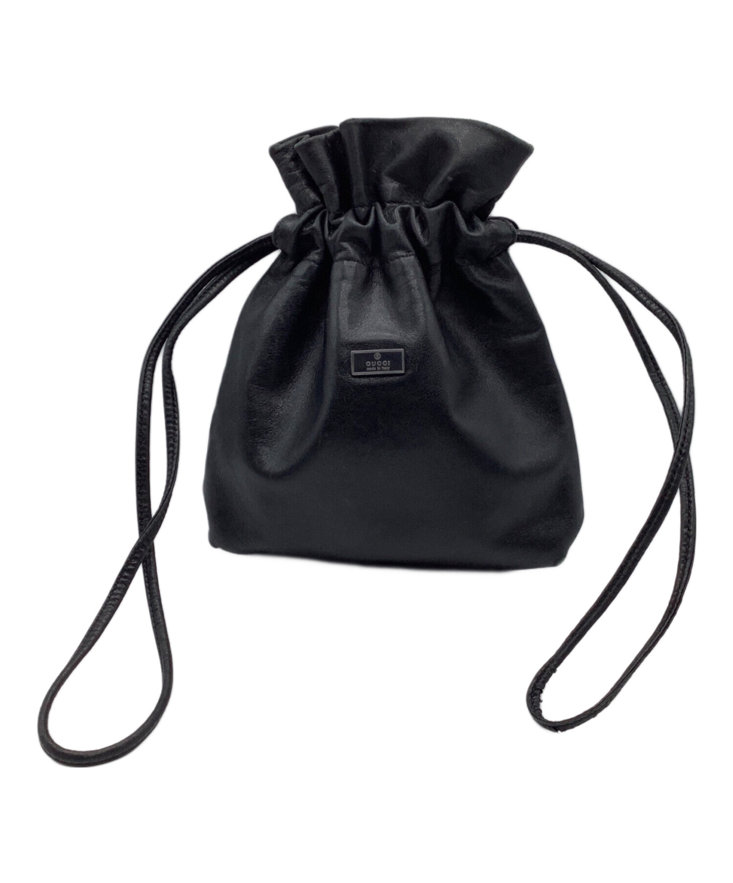 中古・古着通販】GUCCI (グッチ) 巾着バッグ ブラック｜ブランド・古着
