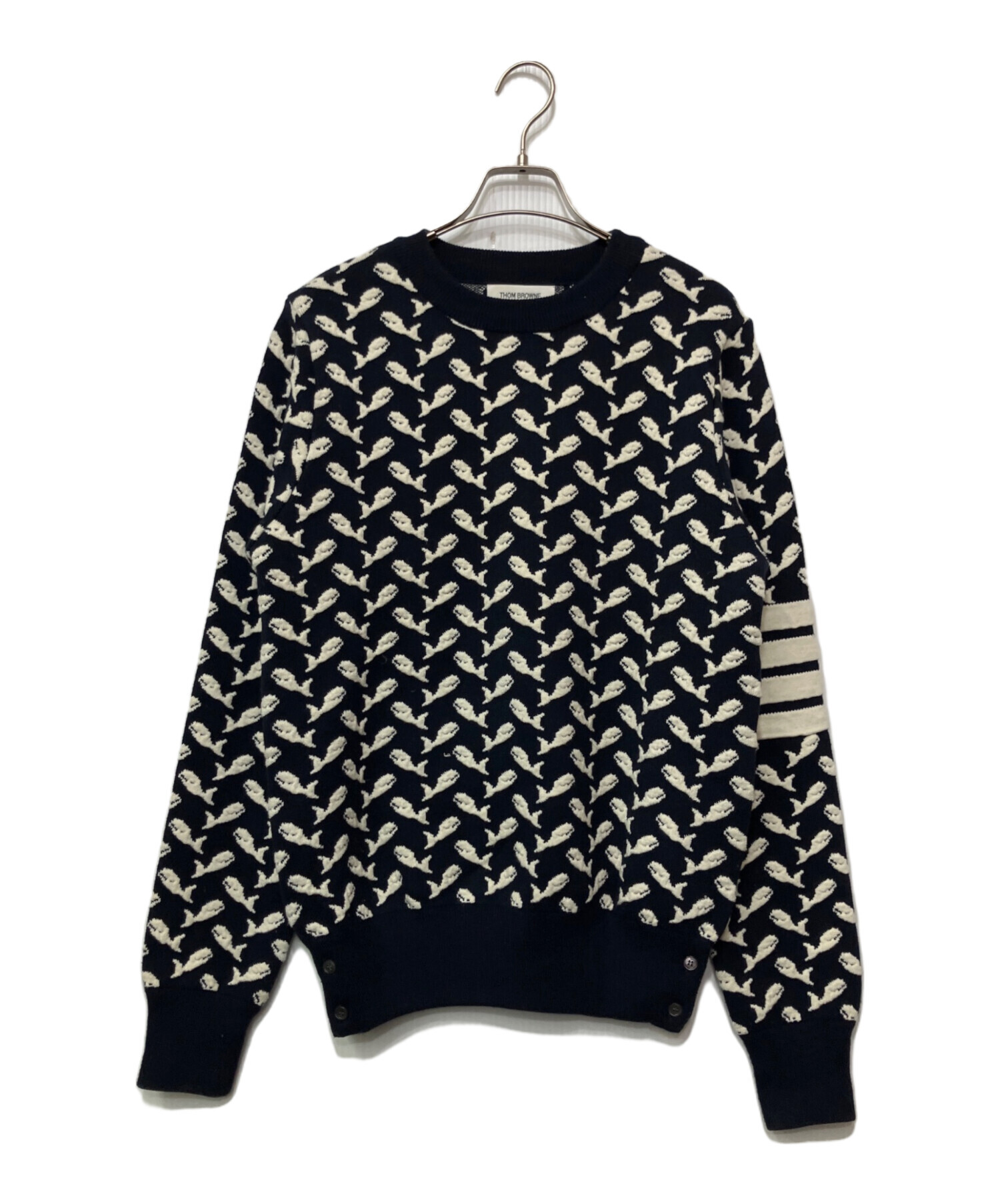 中古・古着通販】Thom Browne (トムブラウン) 厚手ニット ネイビー 