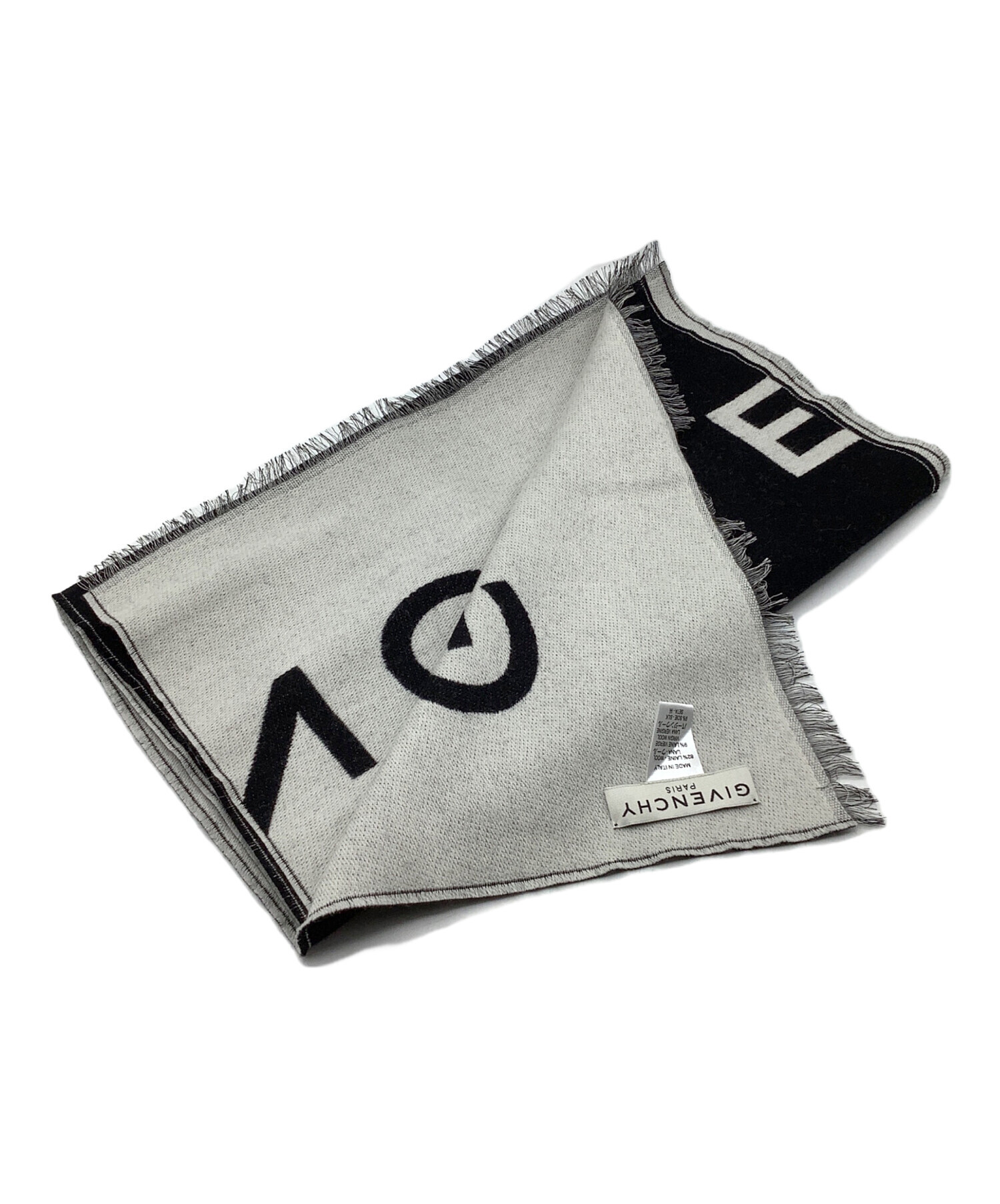 GIVENCHYジバンシー 新品 マフラー ブラック×ホワイト GIVENCHY