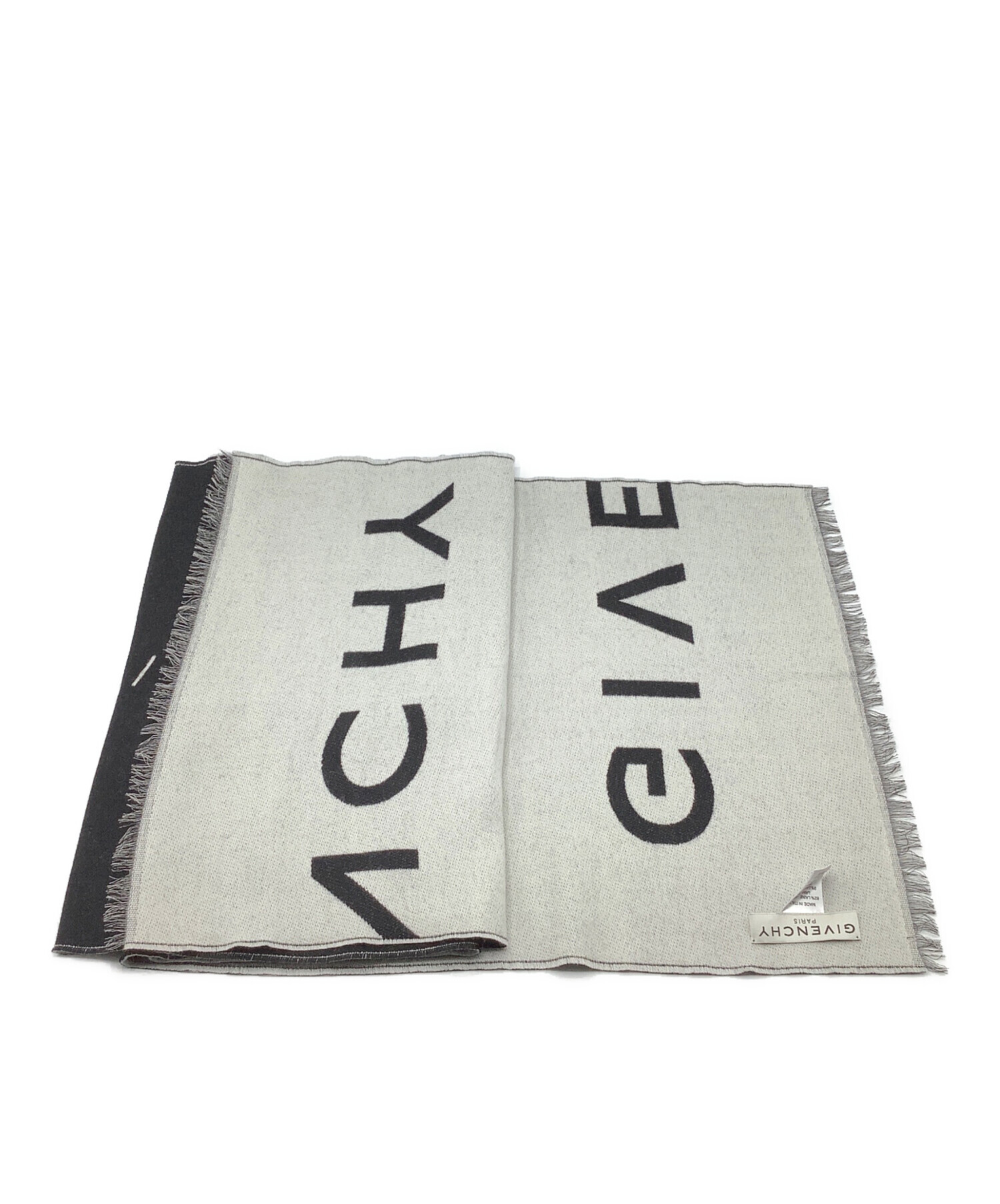 中古・古着通販】GIVENCHY (ジバンシィ) マフラー ブラック×ホワイト