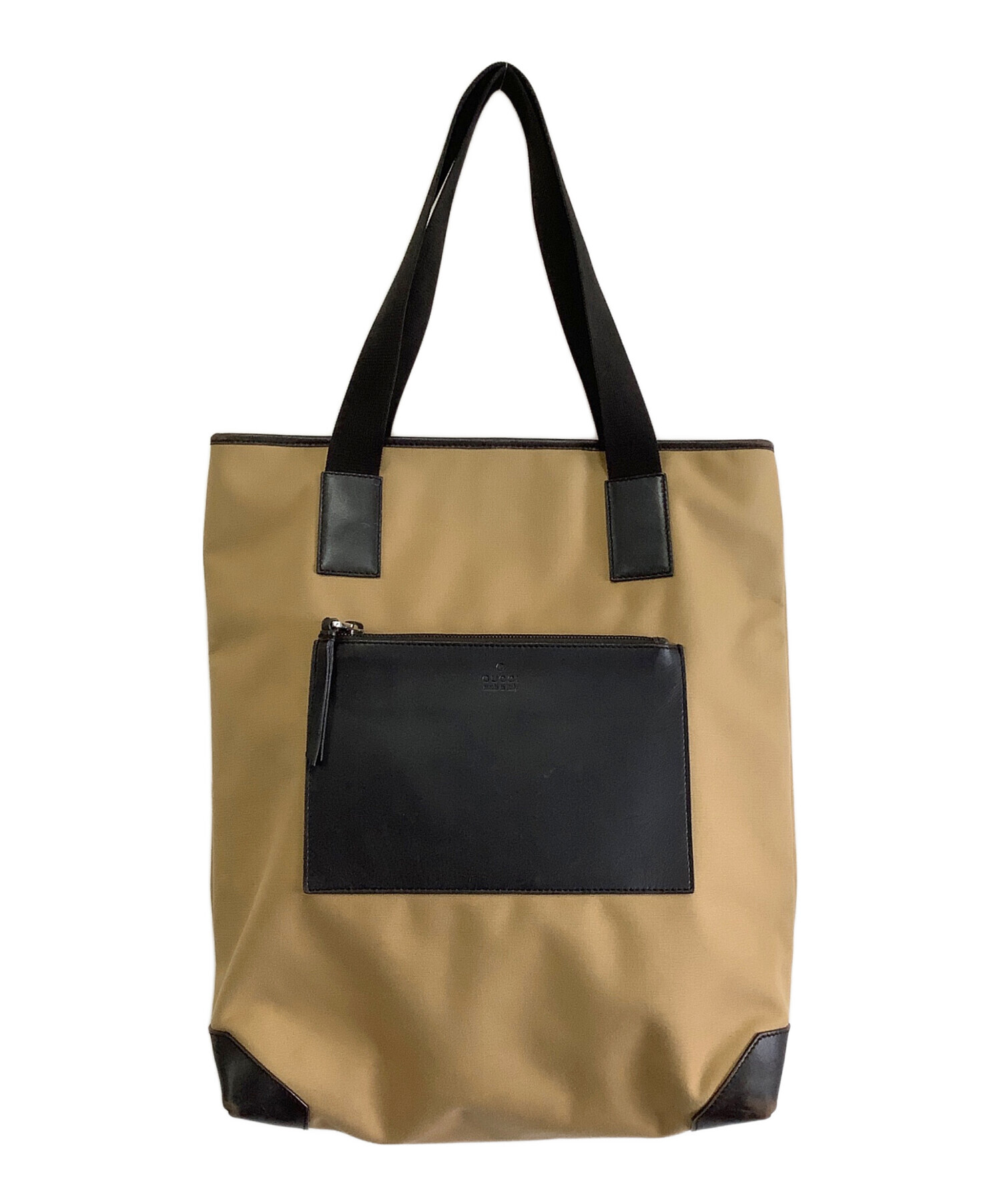 中古・古着通販】GUCCI (グッチ) トートバッグ ベージュ×ブラック 
