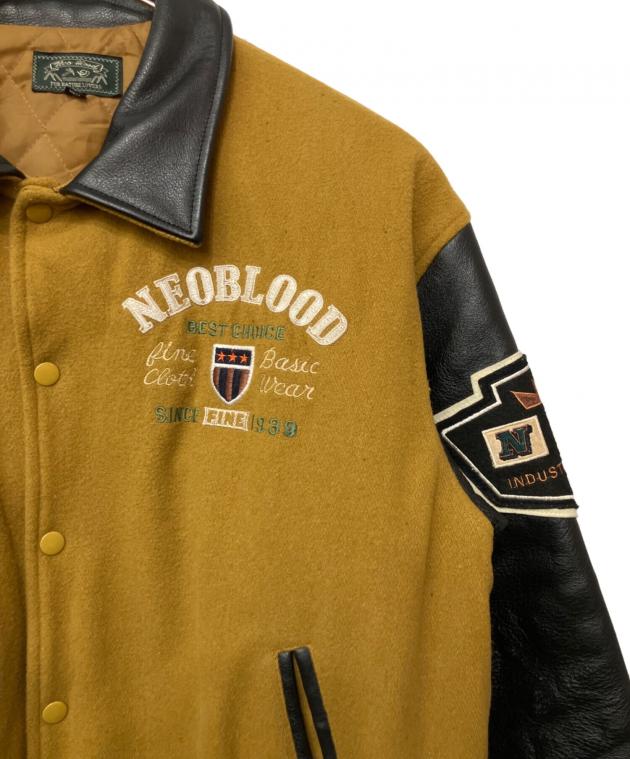 中古・古着通販】neo blood (ネオブラッド) レザー切替スタジャン