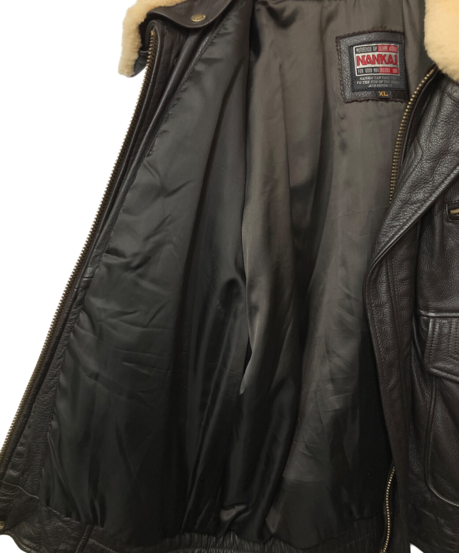 中古・古着通販】NANKAI (ナンカイ) レザージャケット ブラウン サイズ