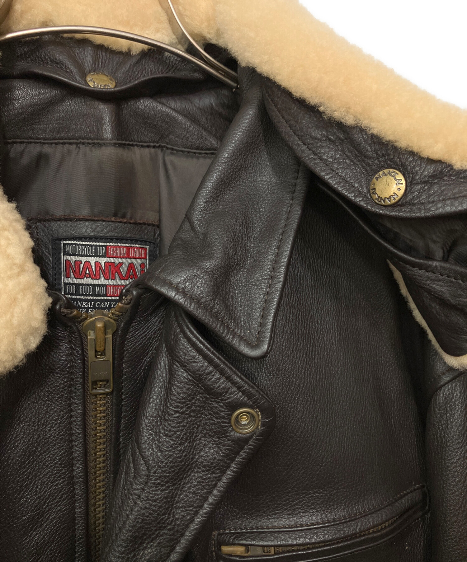 中古☆XL　NANKAI　ライダースジャケット　牛革　シングル　ライナー付 中古・古着通販】NANKAI (ナンカイ) レザージャケット ブラウン サイズ
