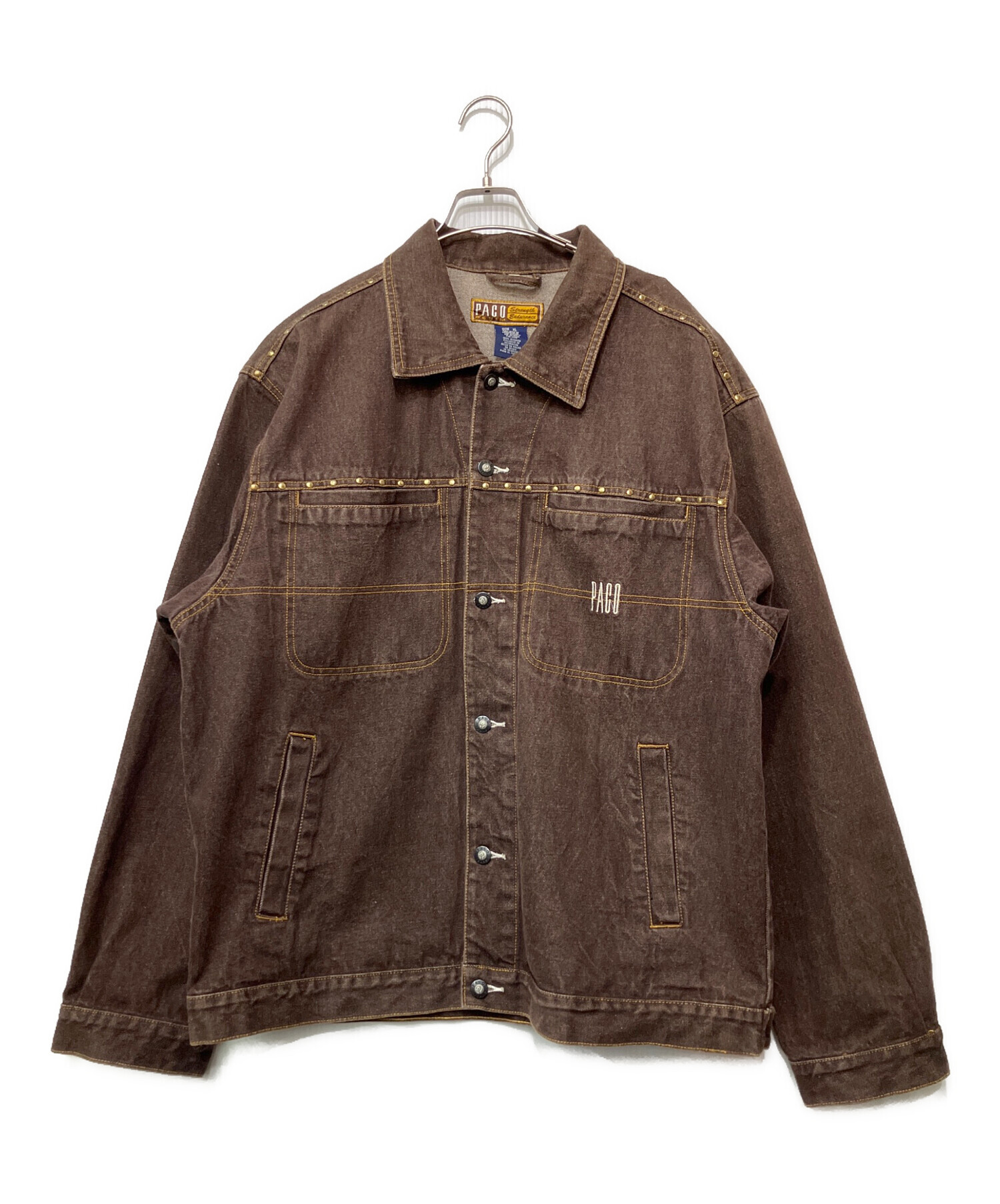 中古・古着通販】paco (パコ) デニムジャケット ブラウン サイズ:XL 