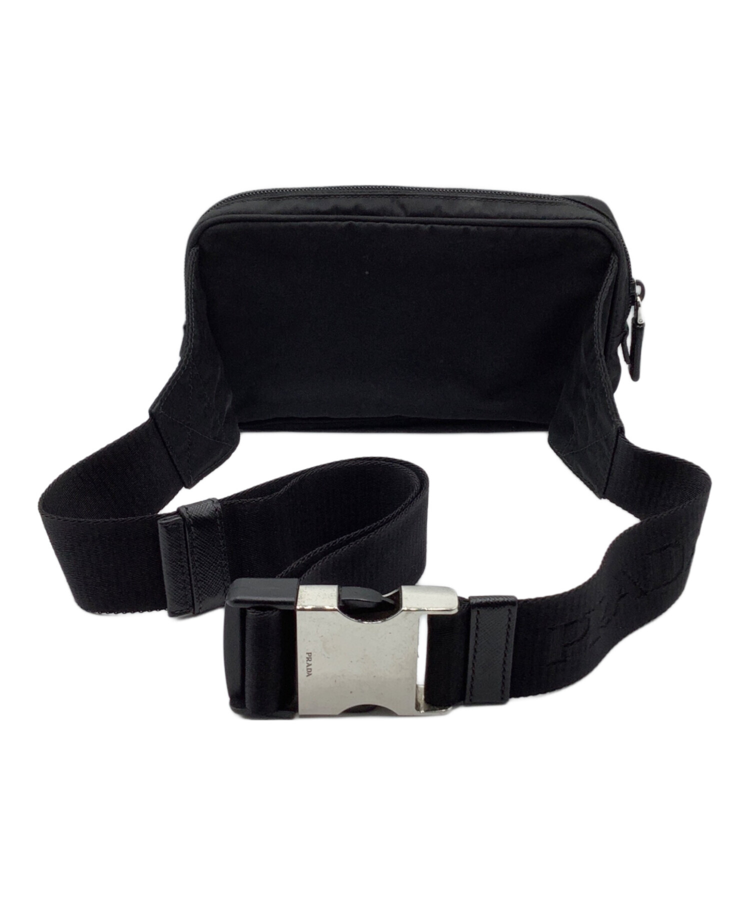 PRADA Re-Nylon サフィアーノレザー ベルトバッグ ショルダー 中古・古着通販】PRADA (プラダ) Re-Nylon xサフィアーノレザー ベルト