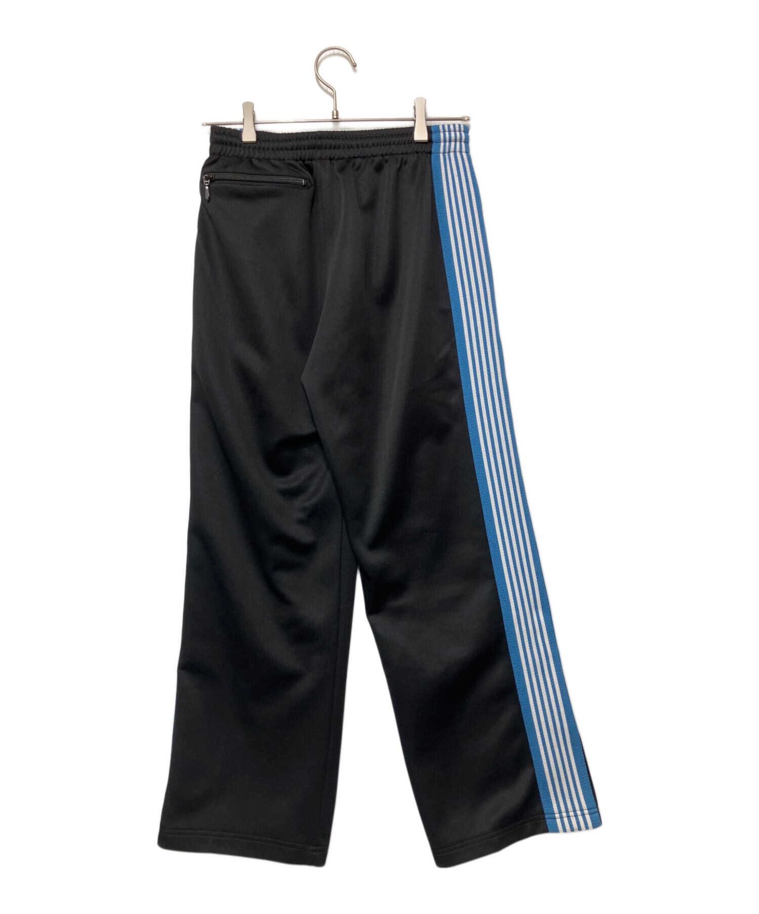 Needles トラックパンツ　ブラック×ブルー 中古・古着通販】Needles (ニードルズ) トラックパンツ ブラック