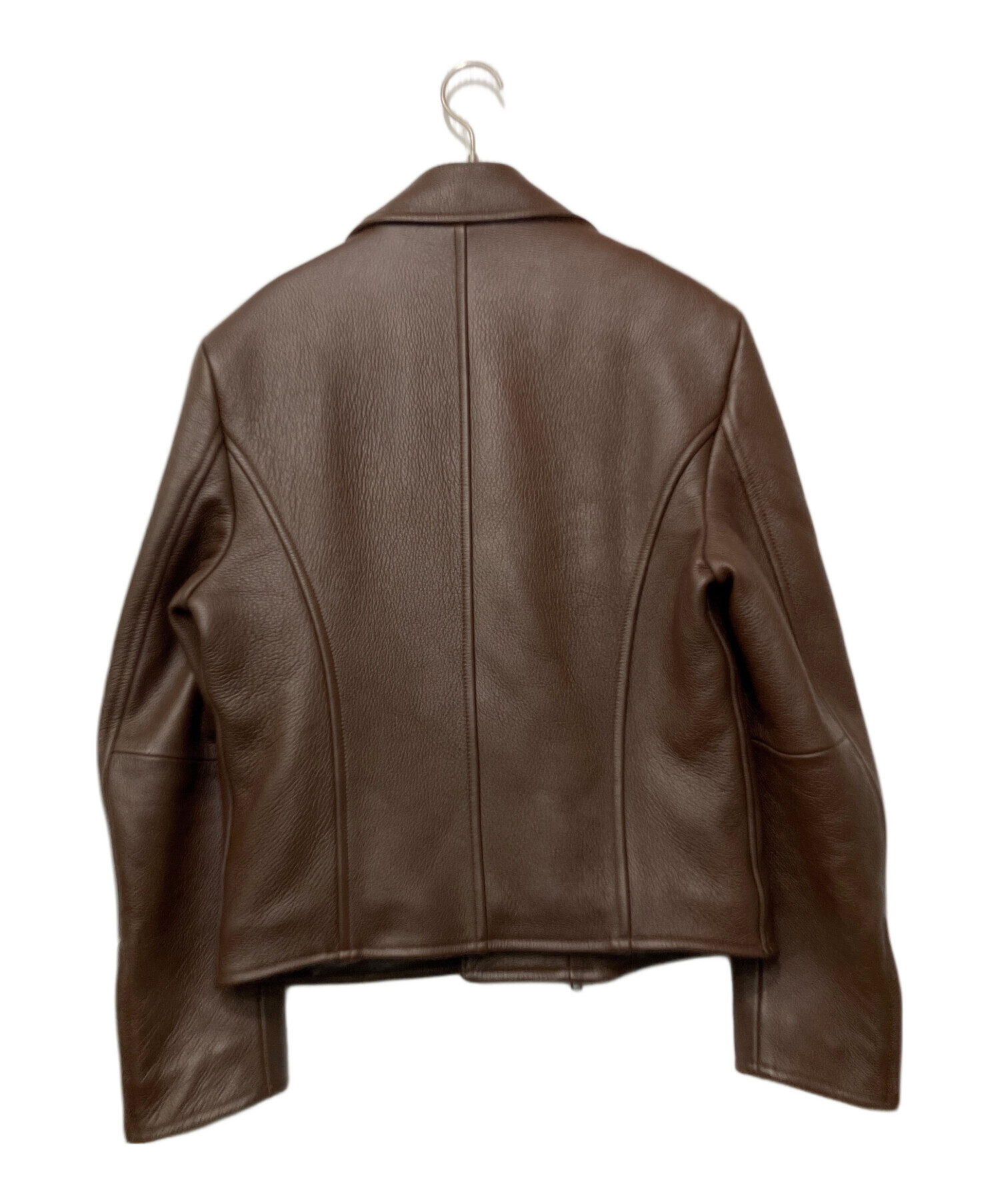 中古・古着通販】BRIONI (ブリオーニ) レザーブルゾン ブラウン サイズ