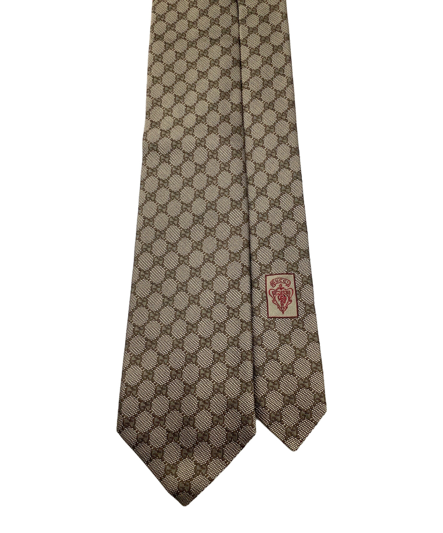 中古・古着通販】GUCCI (グッチ) GG ネクタイ ブラウン サイズ:記載無