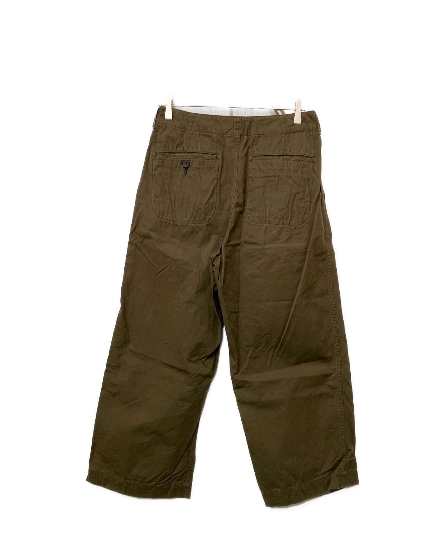 中古・古着通販】KUON (クオン) Weather Cloth Wide Pants カーキ