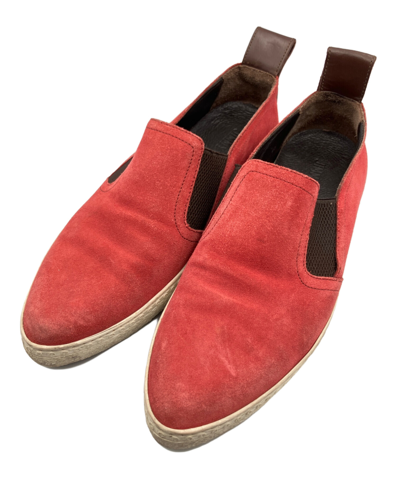 中古・古着通販】JIMMY CHOO (ジミーチュウ) スリッポン レッド サイズ