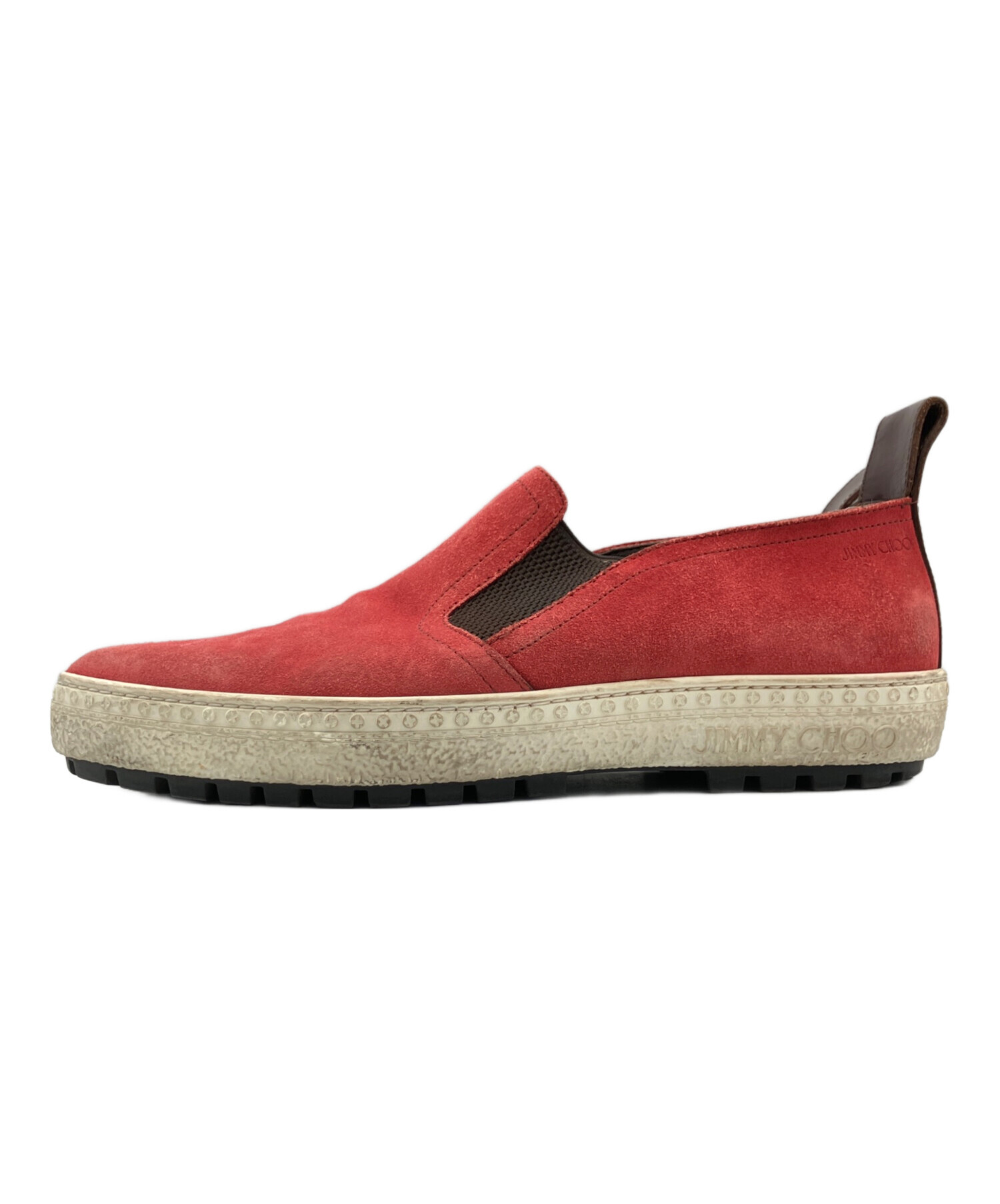 中古・古着通販】JIMMY CHOO (ジミーチュウ) スリッポン レッド サイズ