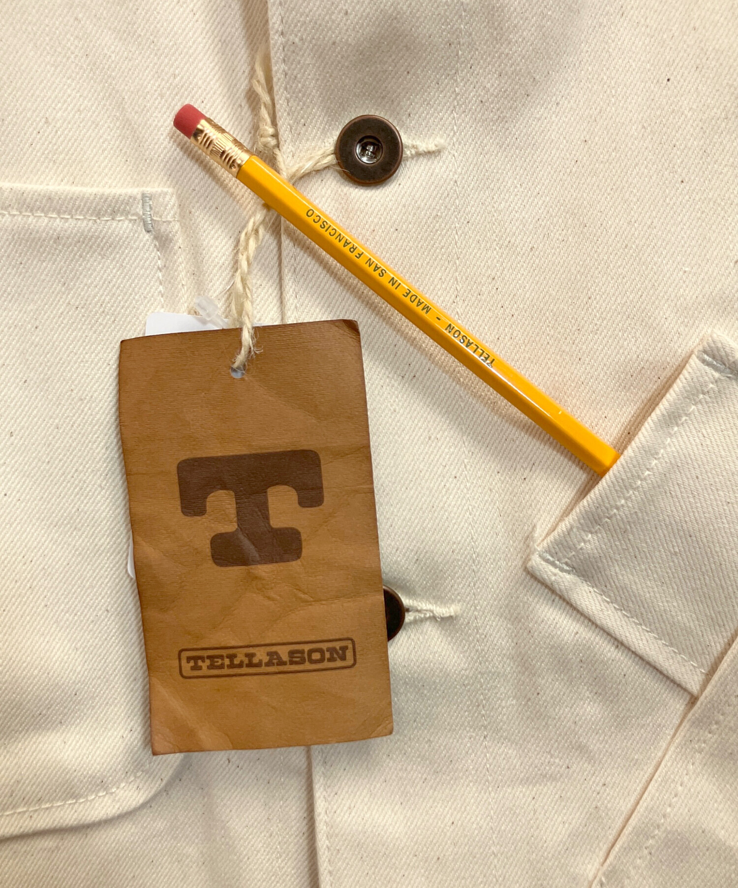 中古・古着通販】TELLASON (テラソン) カバーオール ホワイト サイズ:L