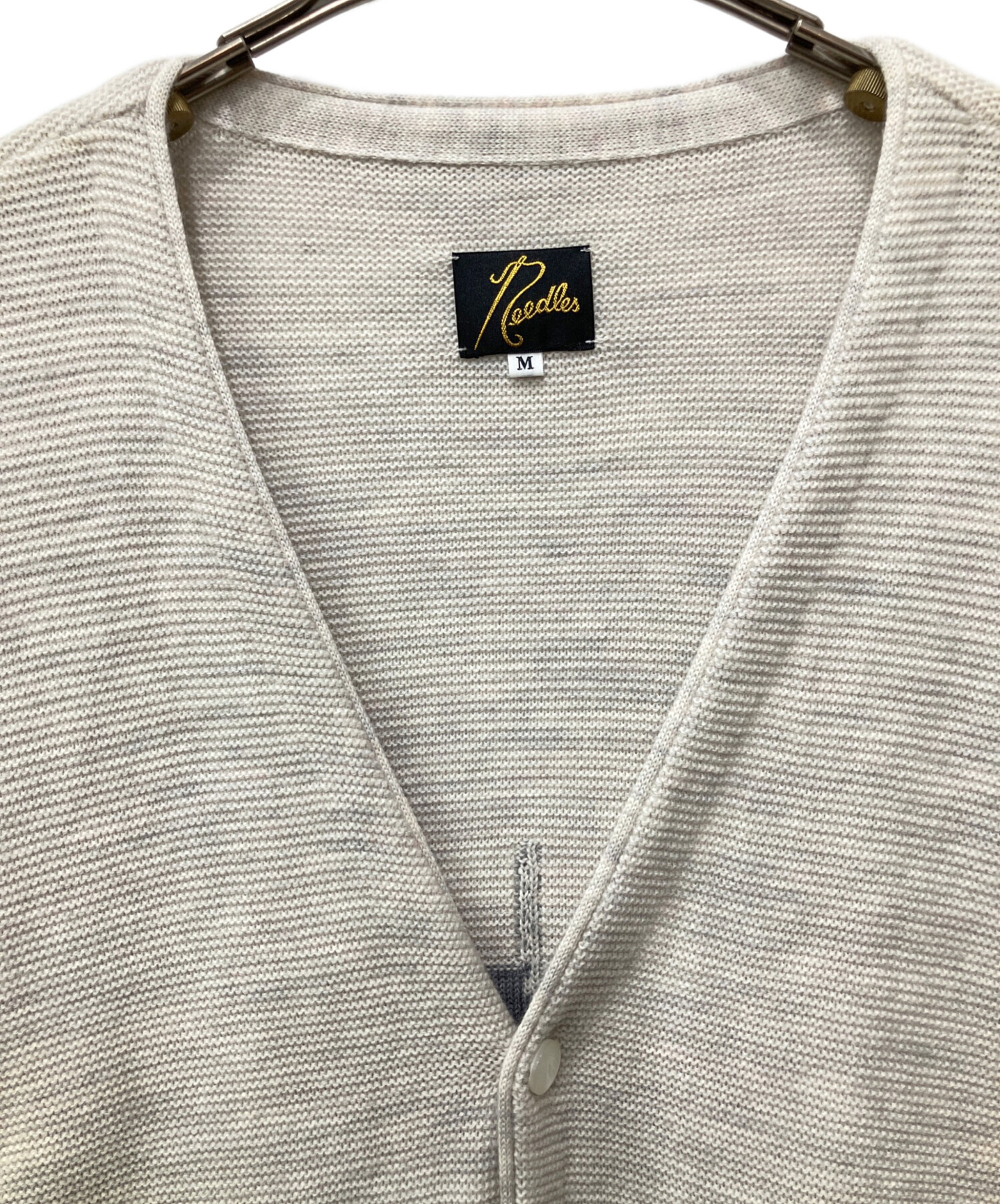 中古・古着通販】Needles (ニードルズ) 薄手カーディガン ホワイト