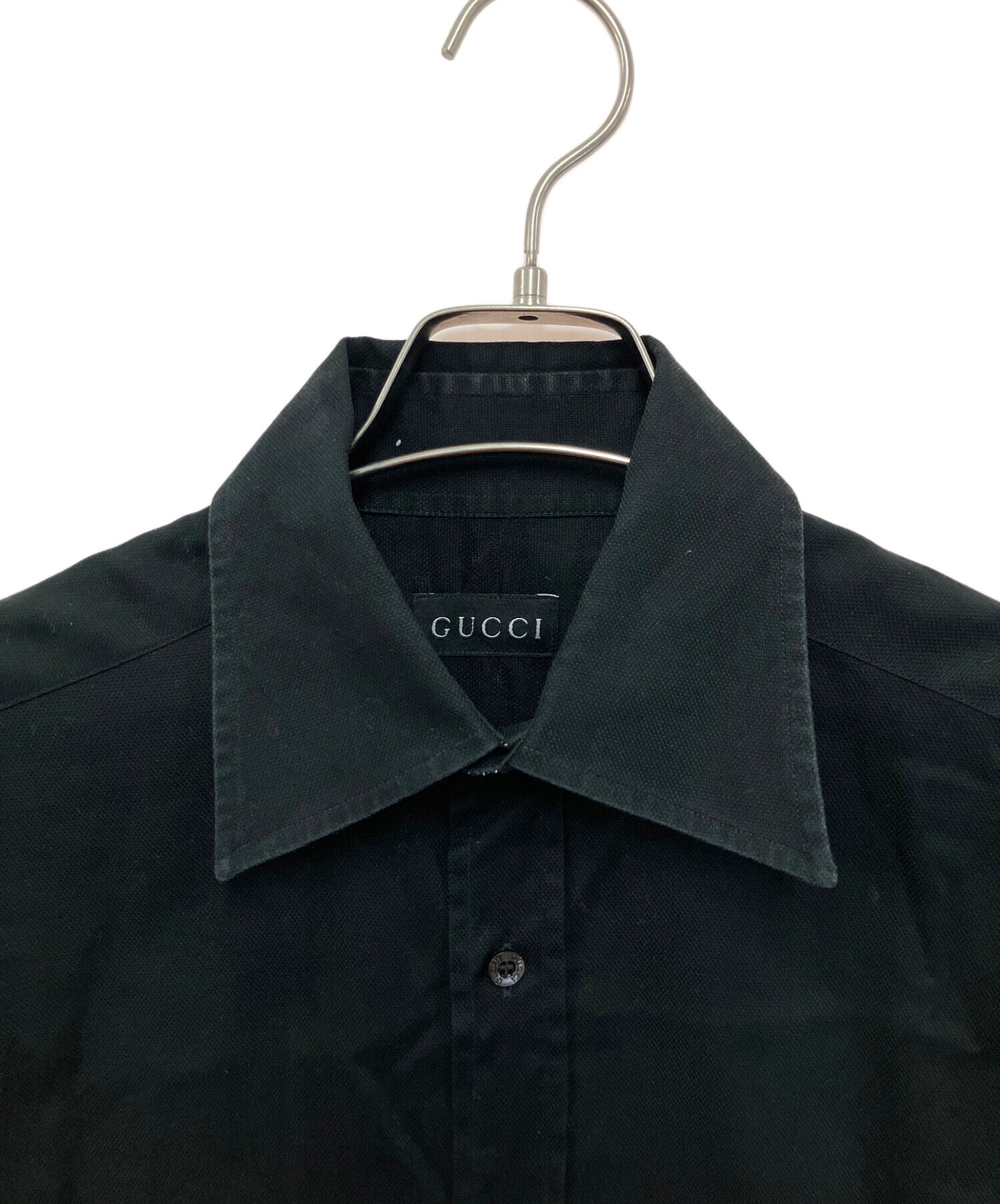 中古・古着通販】GUCCI (グッチ) 長袖シャツ ブラック サイズ:38