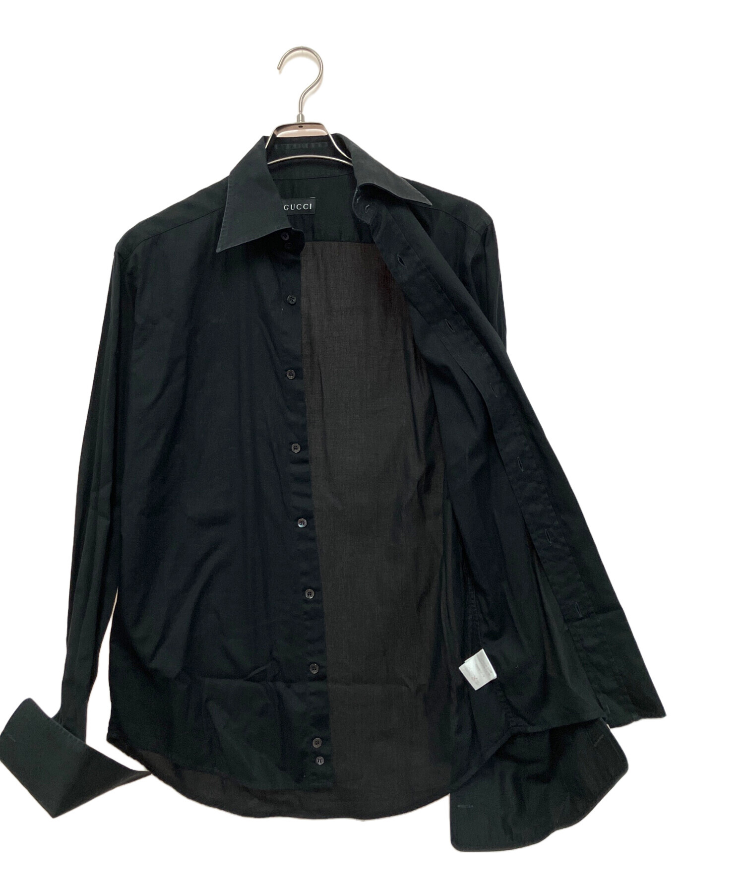 中古・古着通販】GUCCI (グッチ) 長袖シャツ ブラック サイズ:38