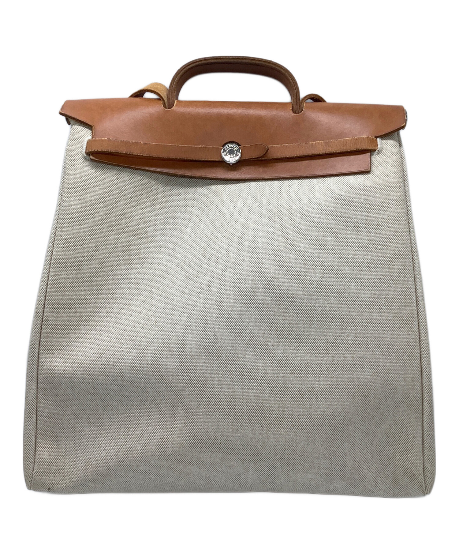 中古・古着通販】HERMES (エルメス) エールバッグMM ブラウン×ベージュ 