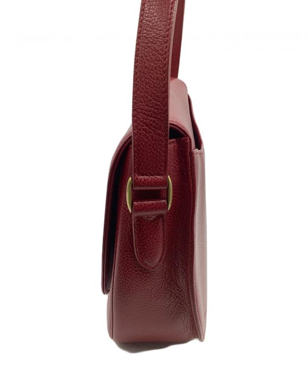 コーチ COACH ショルダーバッグ バッグ レザー ラフィア レディース ベージュ系 / レッド系 【中古】 中古・古着通販】COACH (コーチ) レザーショルダーバッグ 9965 レッド