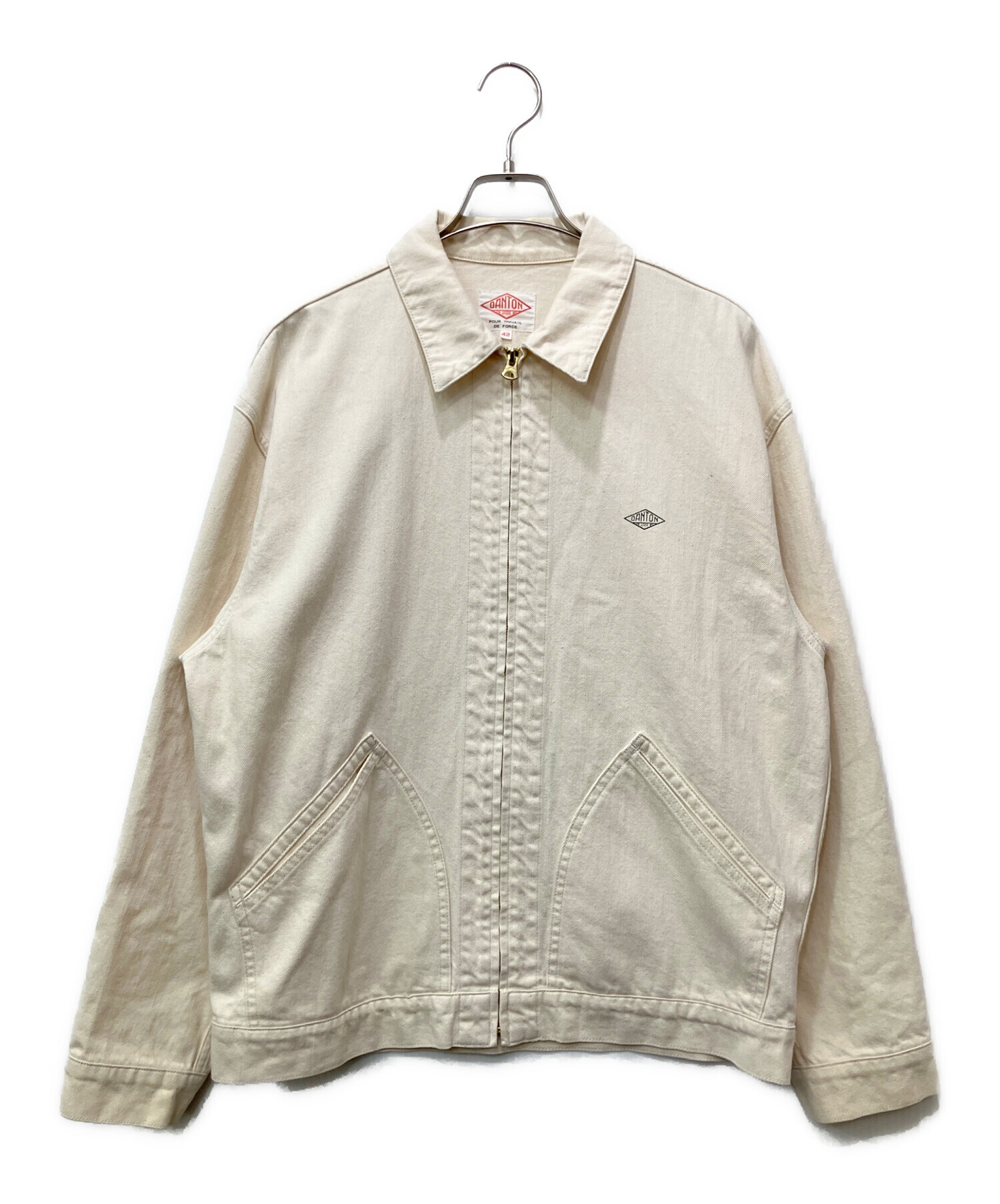 中古・古着通販】DANTON (ダントン) ジップジャケット アイボリー