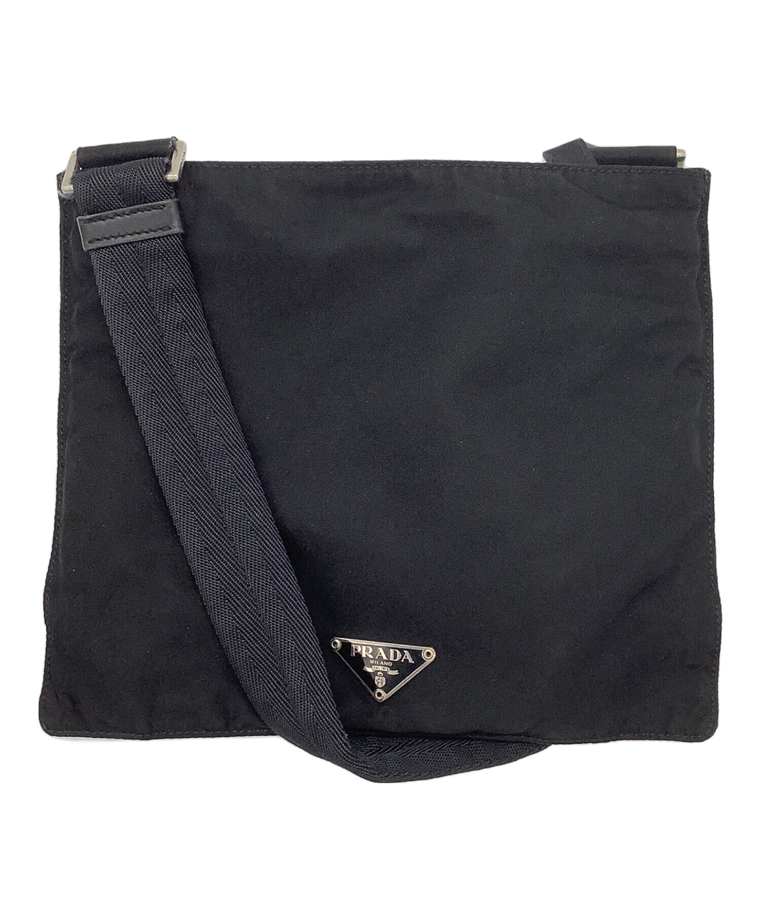 中古・古着通販】PRADA (プラダ) ナイロンショルダーバッグ ブラック